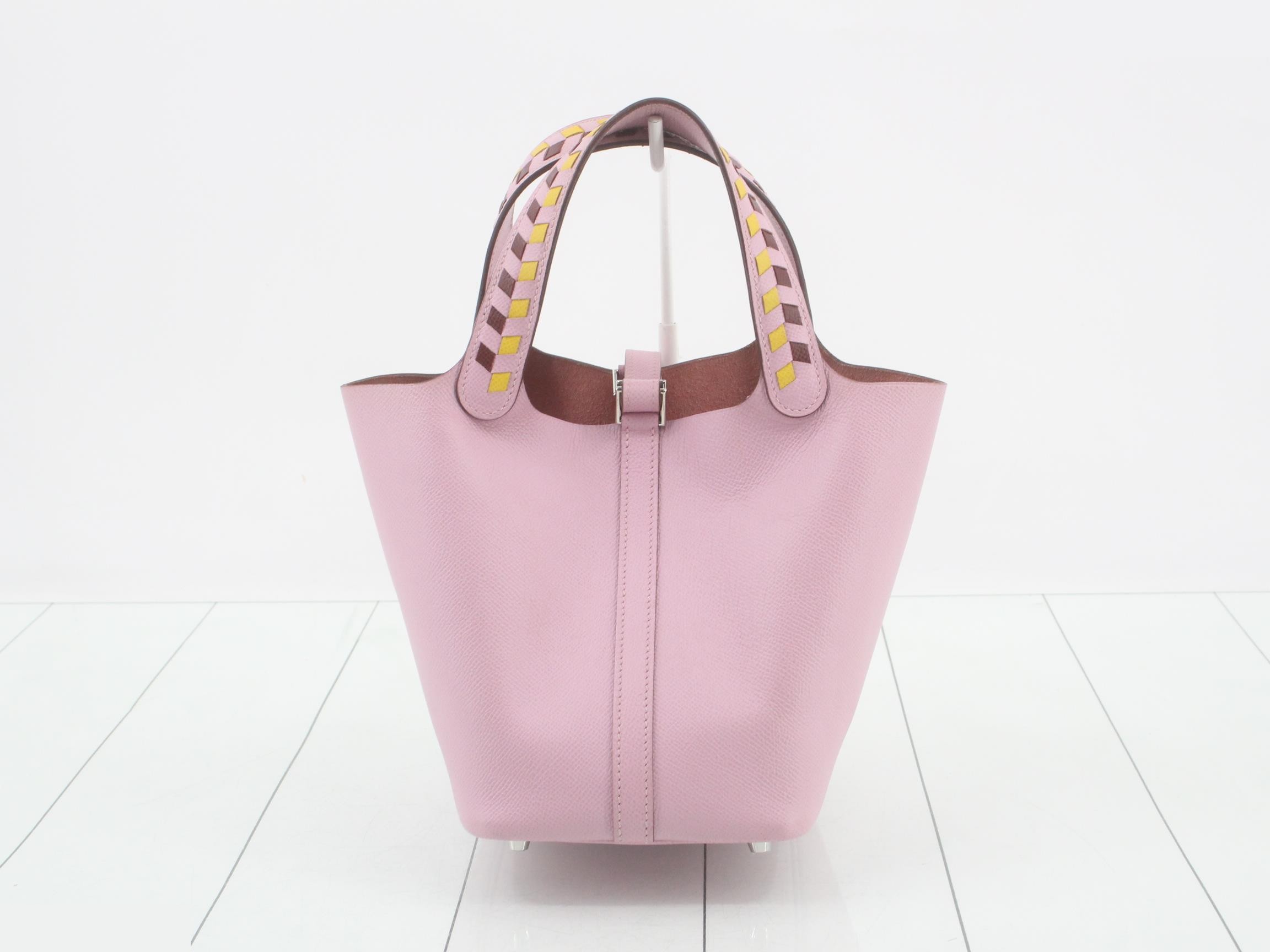 Picotin Lock PM Leather Handbag, D Stamp — view 2