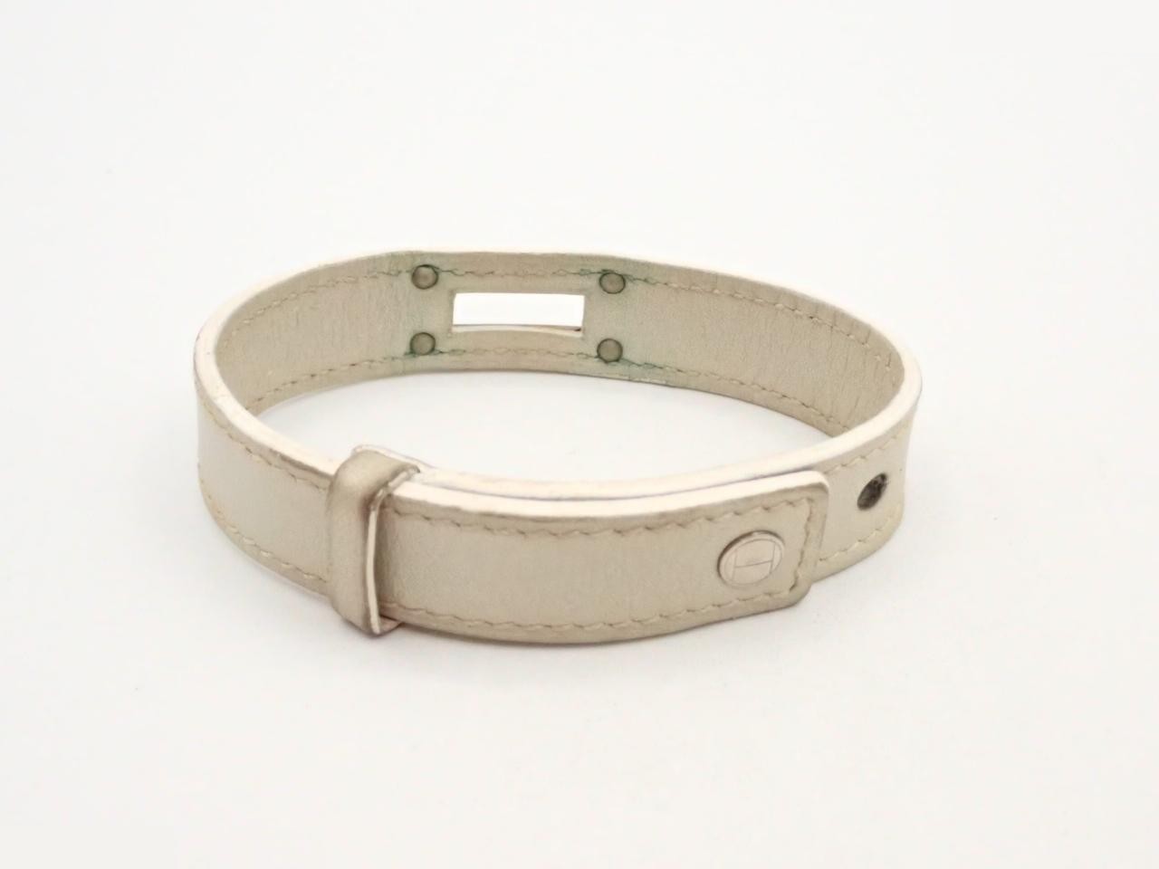Kelly bracelet, leather, silver, J stamp, #S, wrist circumference approx. 16cm — view 2