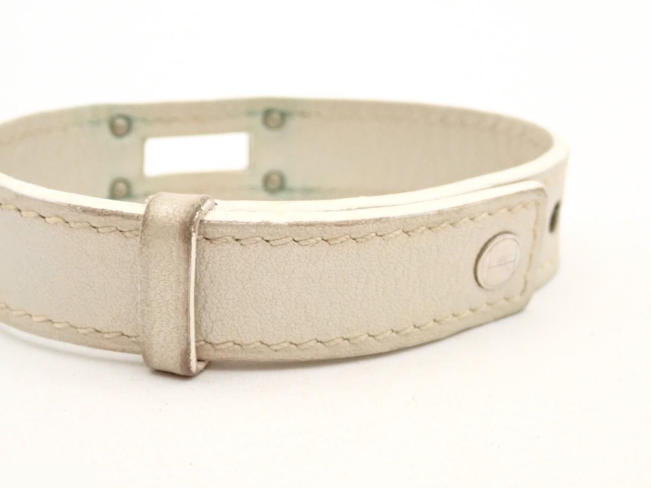 Kelly bracelet, leather, silver, J stamp, #S, wrist circumference approx. 16cm — view 3