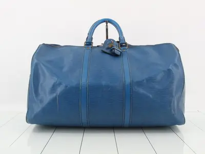 Epi Keepall 50 Toledo Blue Boston Bag