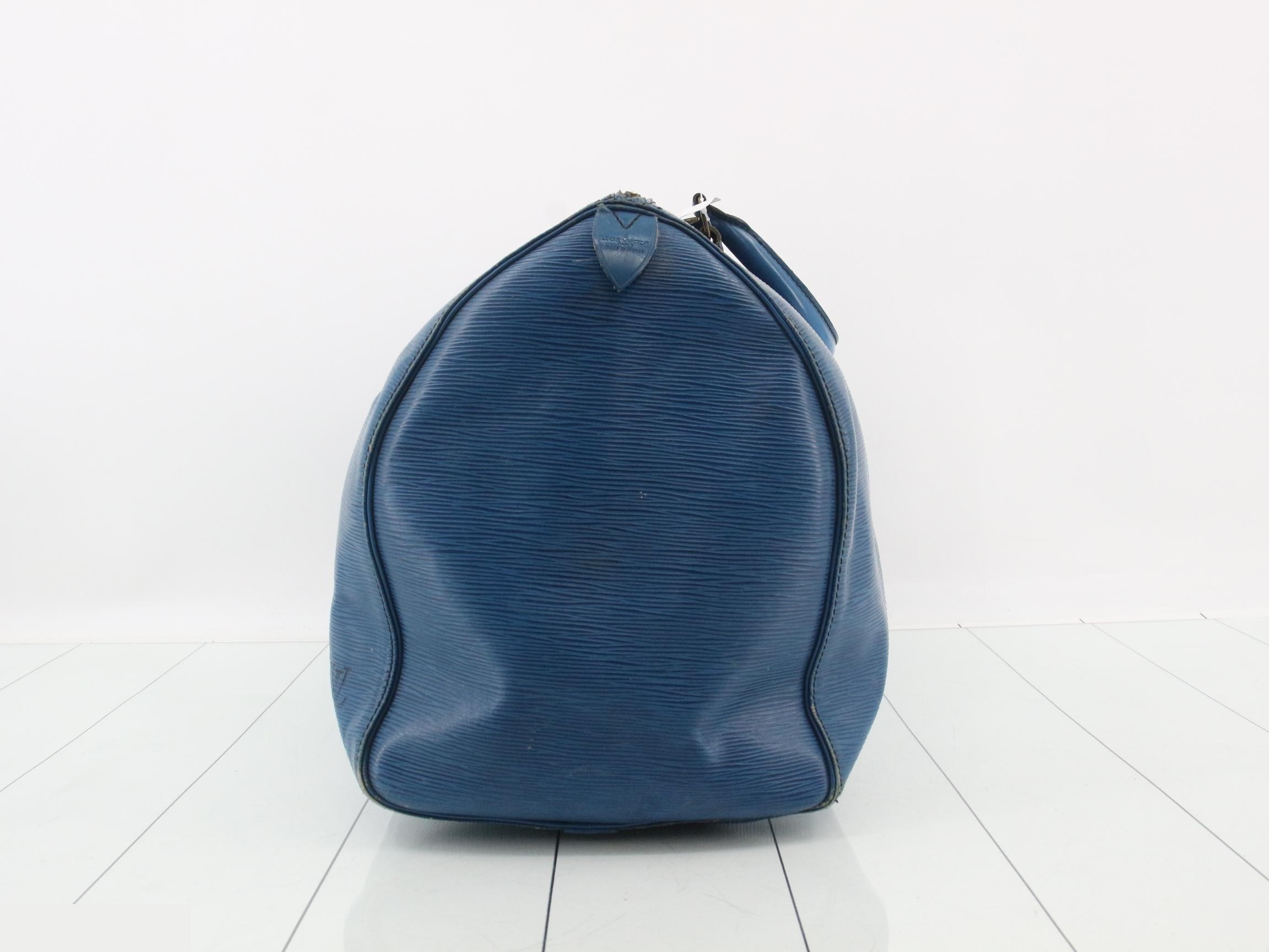 Epi Keepall 50 Toledo Blue Boston Bag — view 3