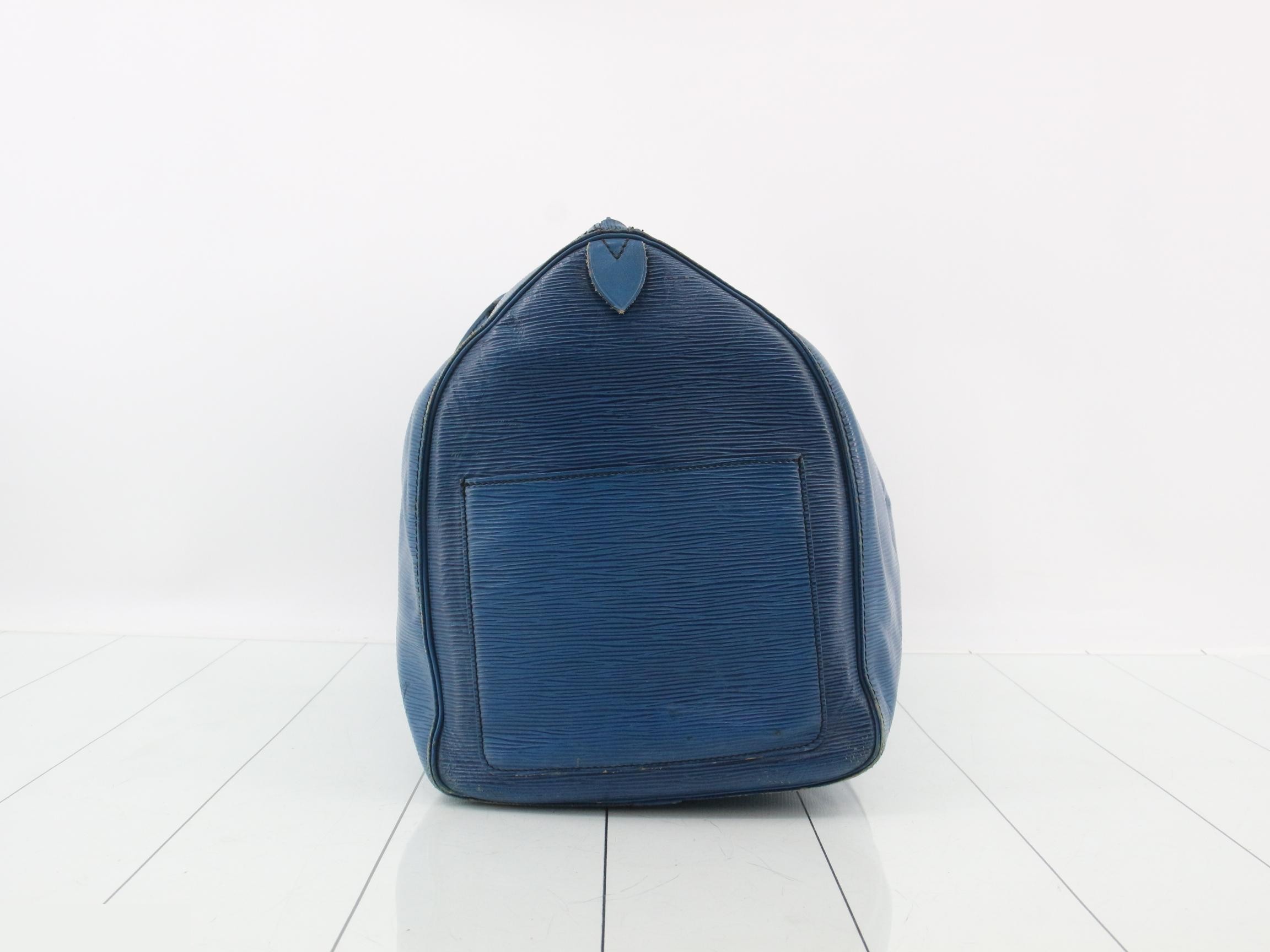 Epi Keepall 50 Toledo Blue Boston Bag — view 4
