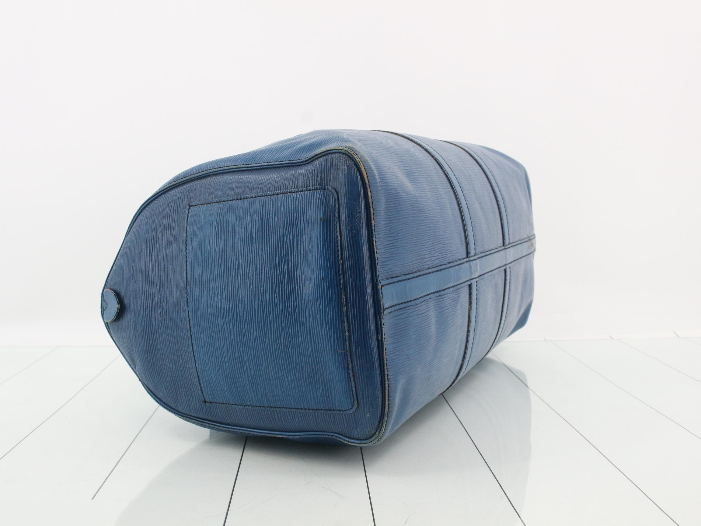 Epi Keepall 50 Toledo Blue Boston Bag — view 5