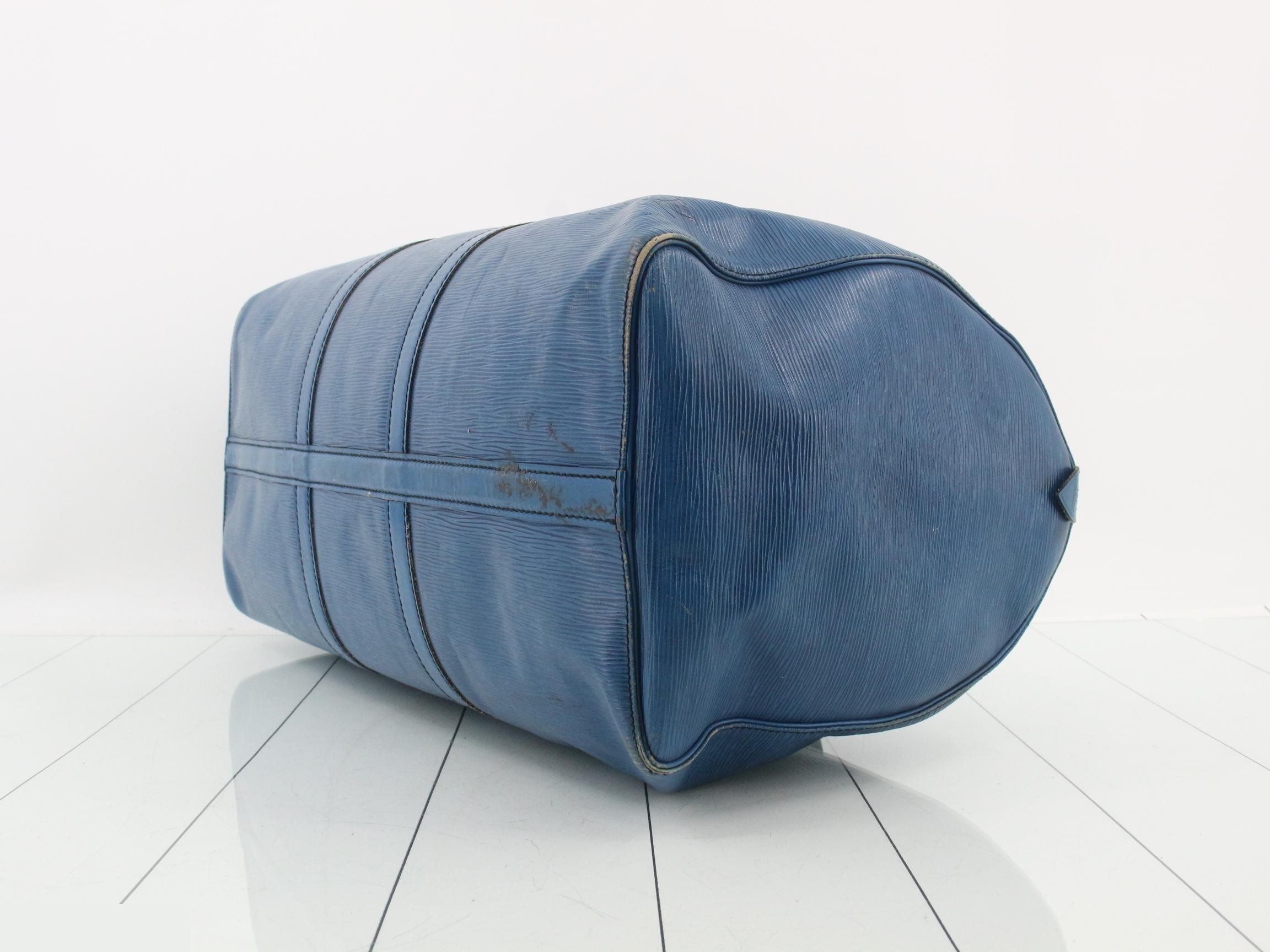 Epi Keepall 50 Toledo Blue Boston Bag — view 6
