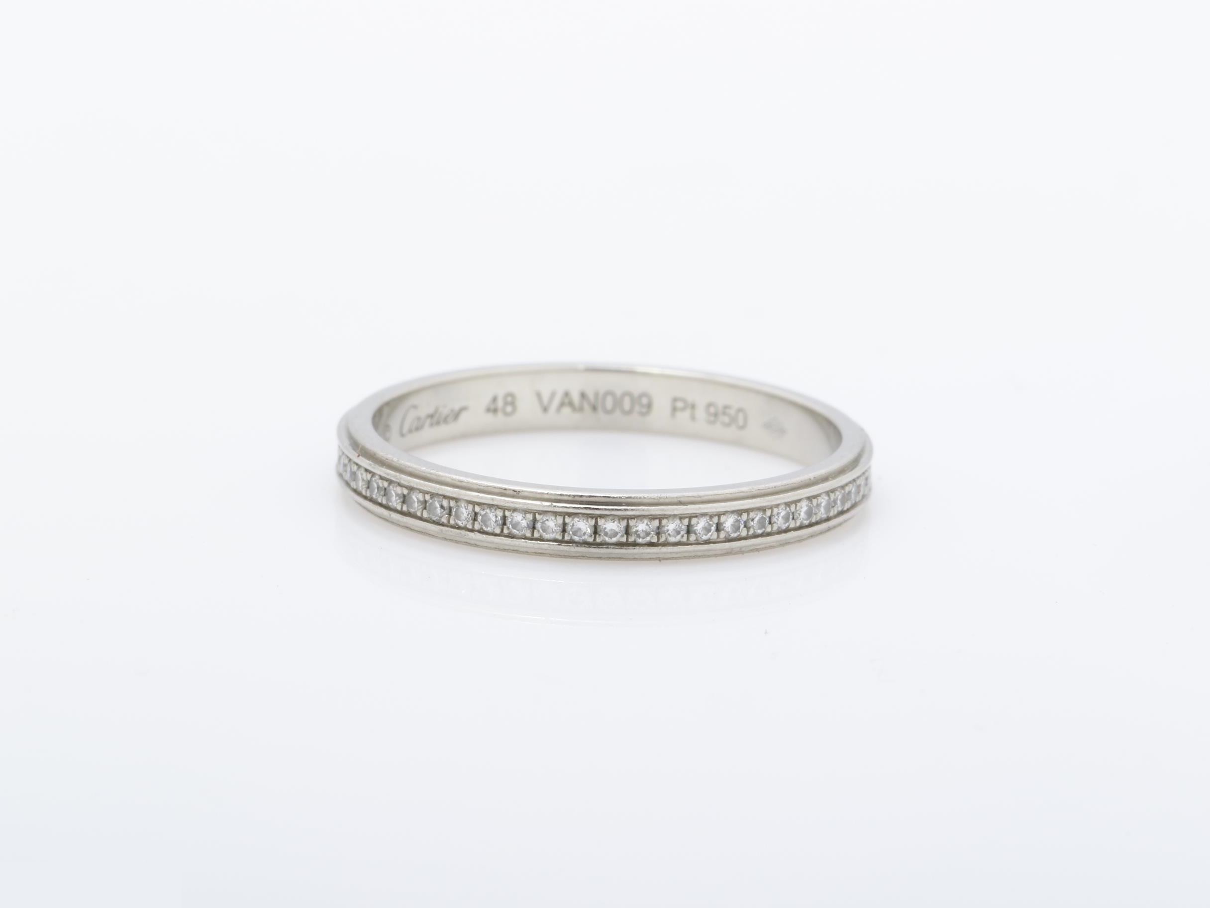 Damour Wedding Full Diamond Ring Pt950 2.1g