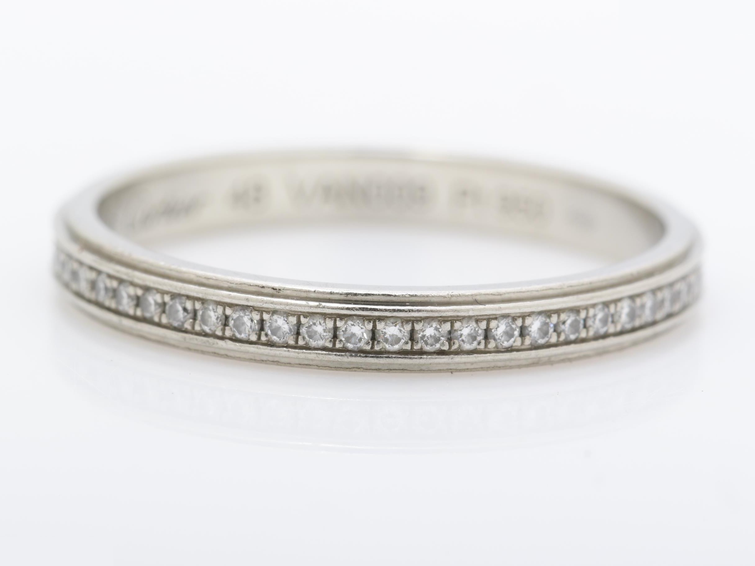 Damour Wedding Full Diamond Ring Pt950 2.1g — view 2