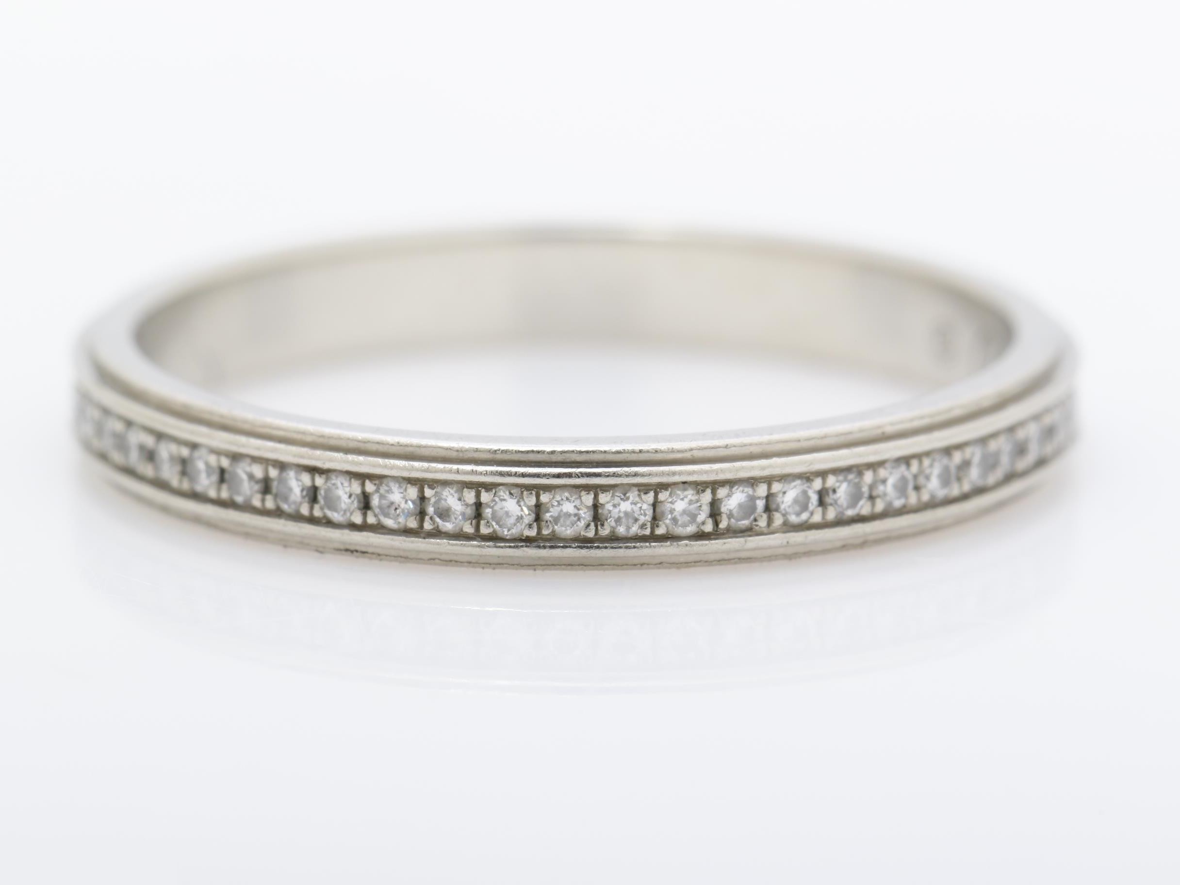Damour Wedding Full Diamond Ring Pt950 2.1g — view 3