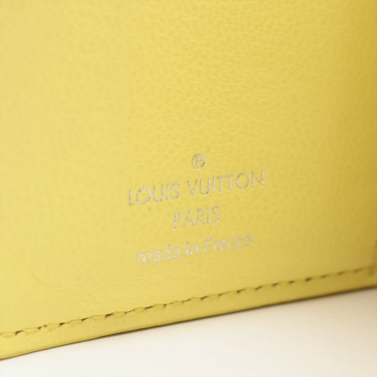 Monogram Embossed Portefeuille Lou M83210 Yellow Compact Wallet (RFID detected) — view 7