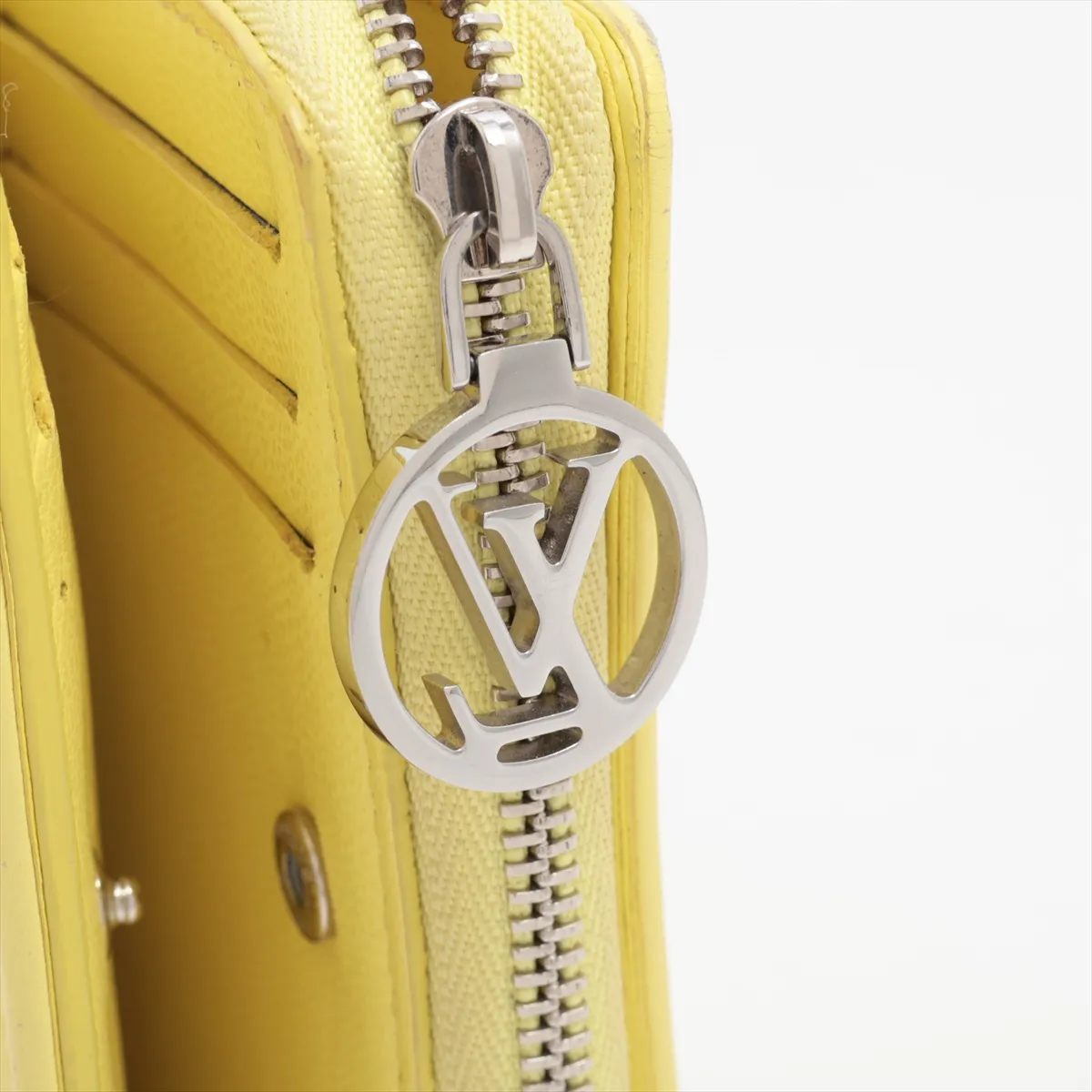 Monogram Embossed Portefeuille Lou M83210 Yellow Compact Wallet (RFID detected) — view 9