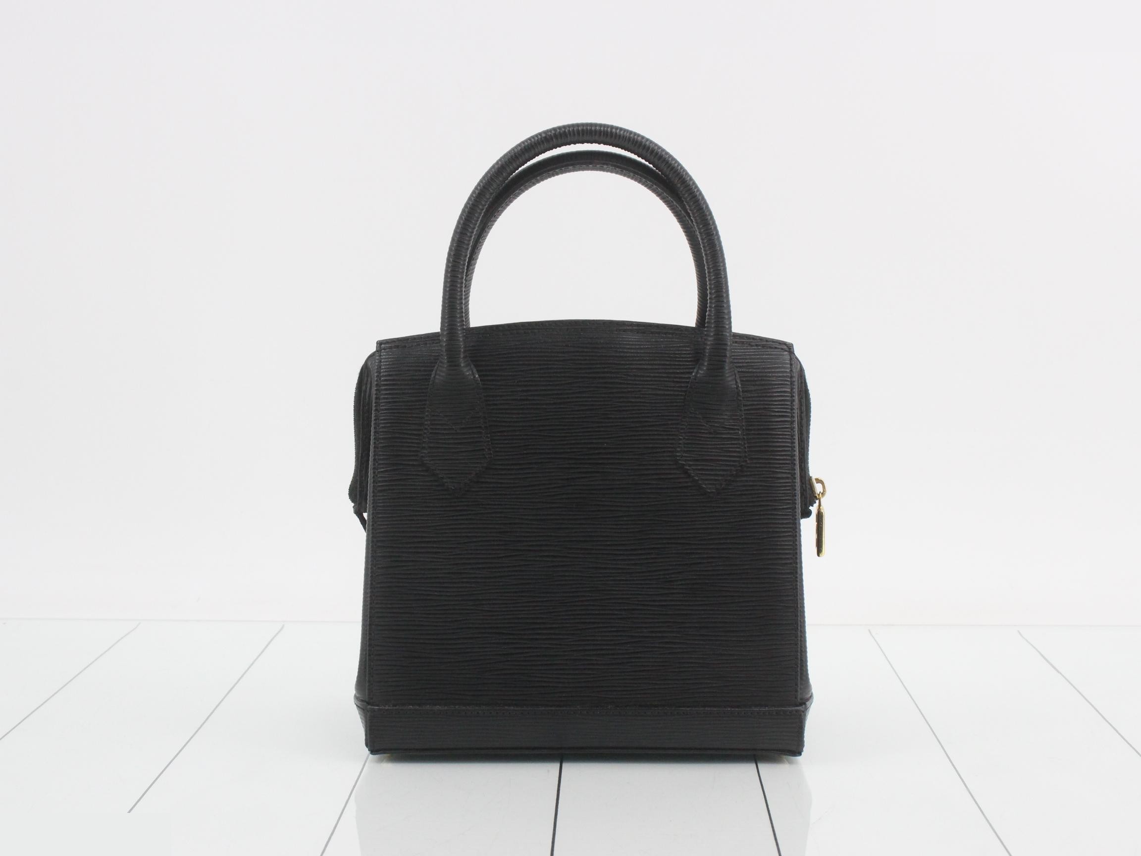 Leather 2-way handbag with shoulder strap — view 2