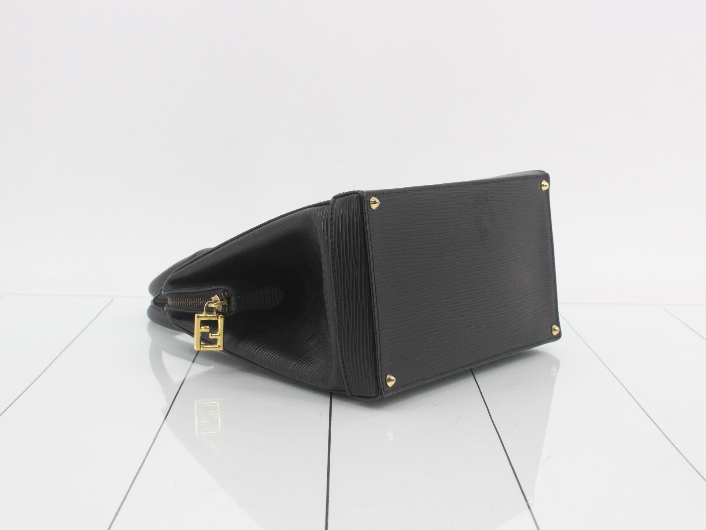 Leather 2-way handbag with shoulder strap — view 5