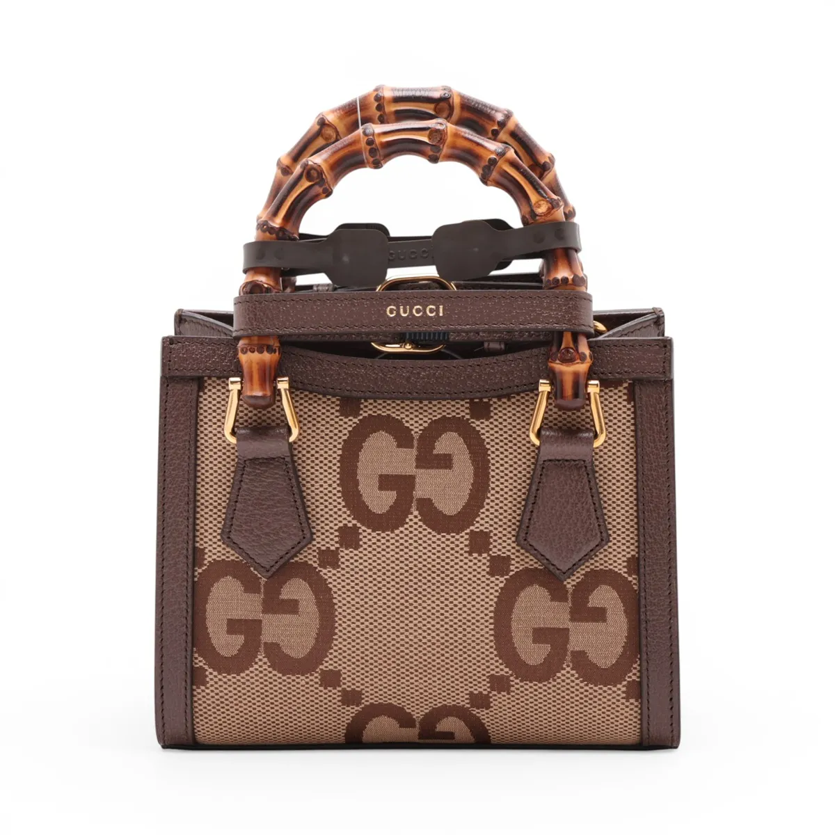 Bamboo Diana Canvas x Leather 2-Way Handbag, Brown 655661 — view 2