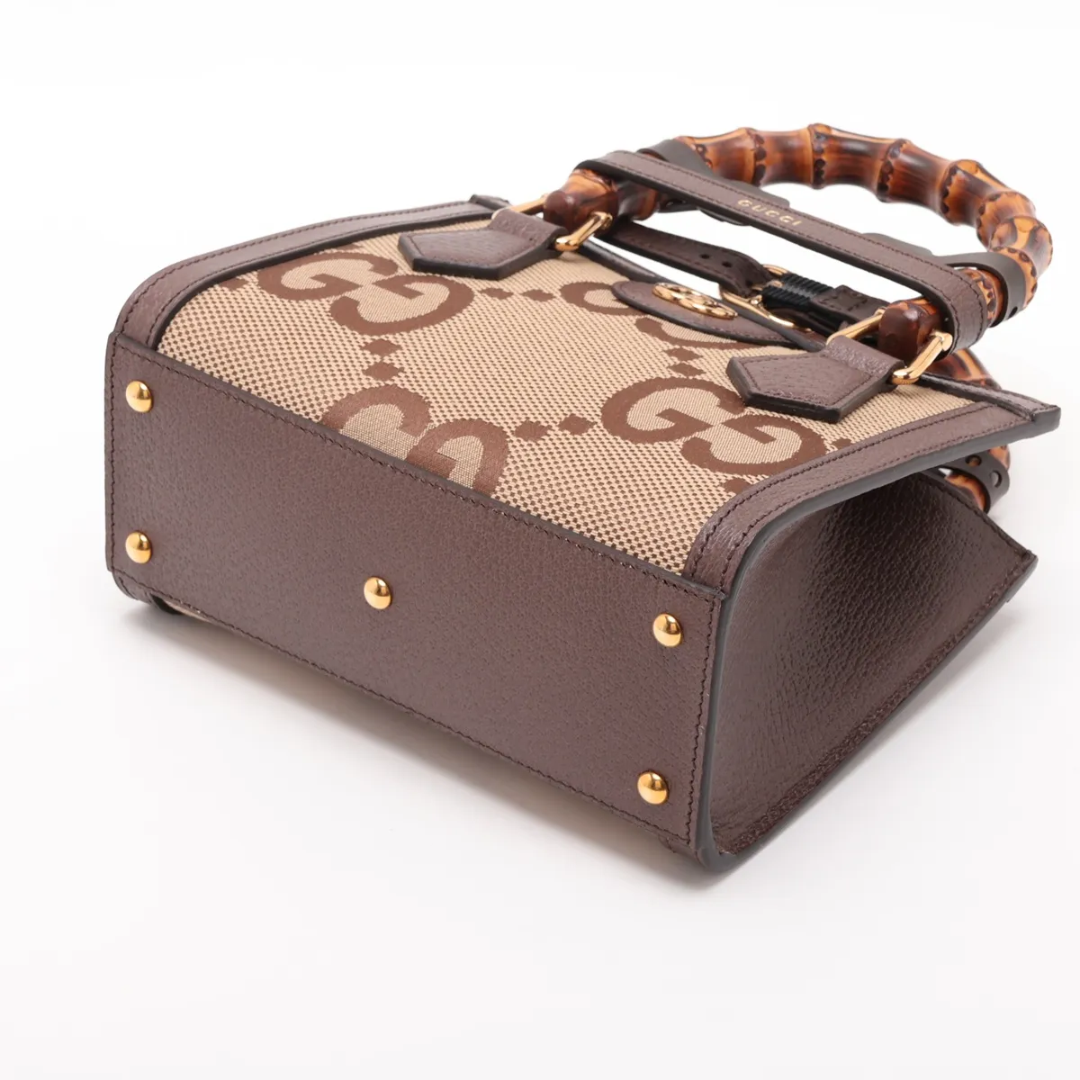 Bamboo Diana Canvas x Leather 2-Way Handbag, Brown 655661 — view 3