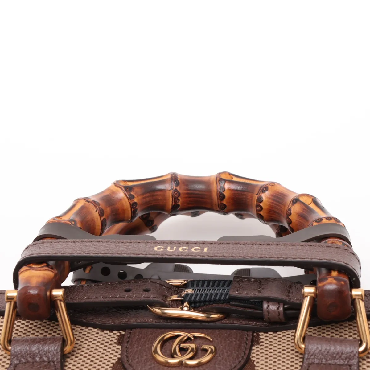 Bamboo Diana Canvas x Leather 2-Way Handbag, Brown 655661 — view 6