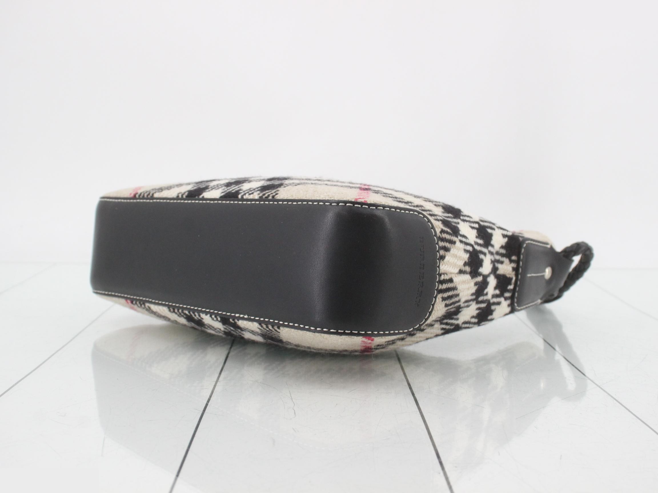 One-shoulder wool Nova check pattern, brown, W25 H18 D6.5 — view 6