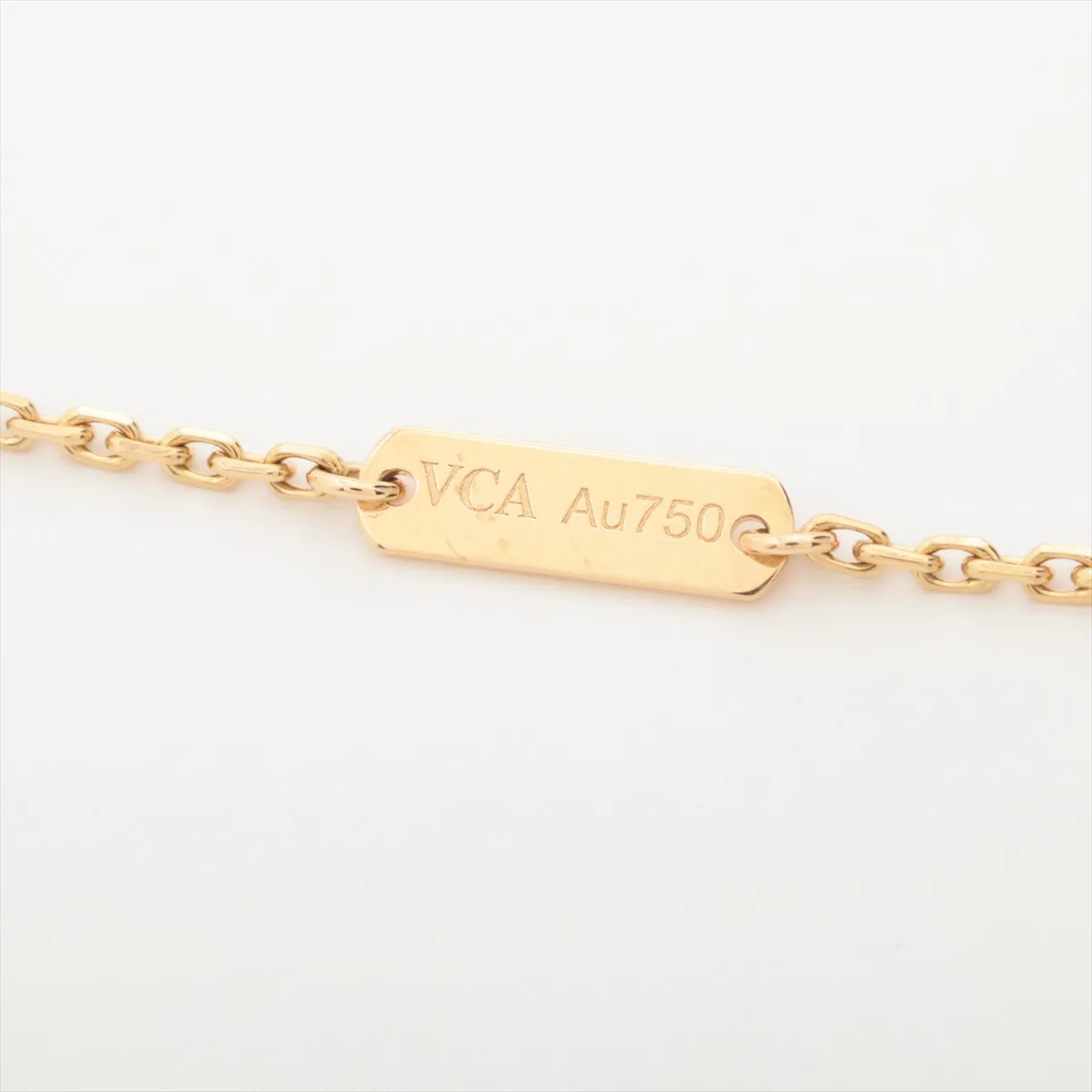 Vintage Alhambra Malachite Necklace, 750 (Yellow Gold), 5.5g, JA666119. (Small chips and — view 4