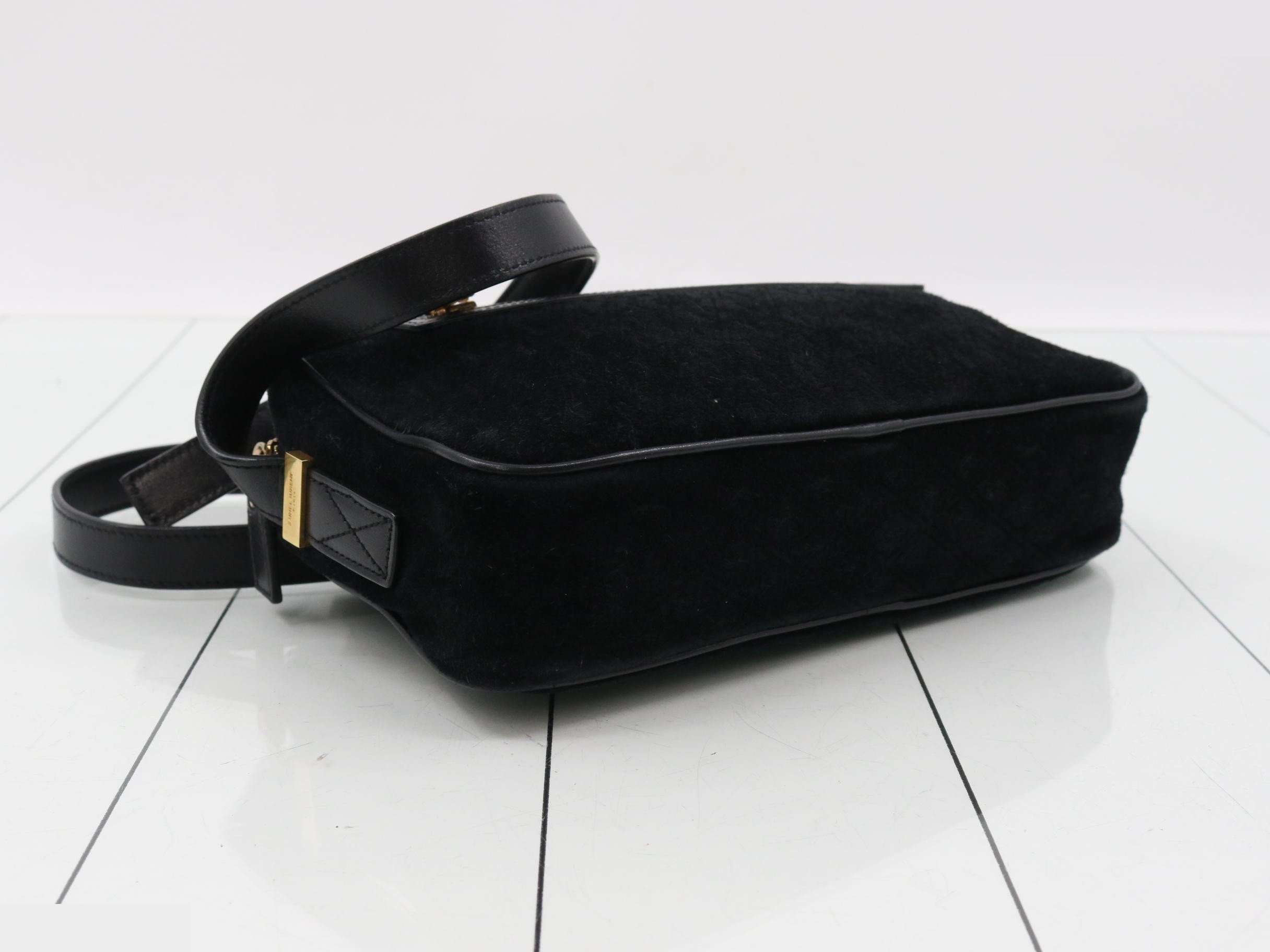 shoulder bag, suede, YSL all-over print. — view 5
