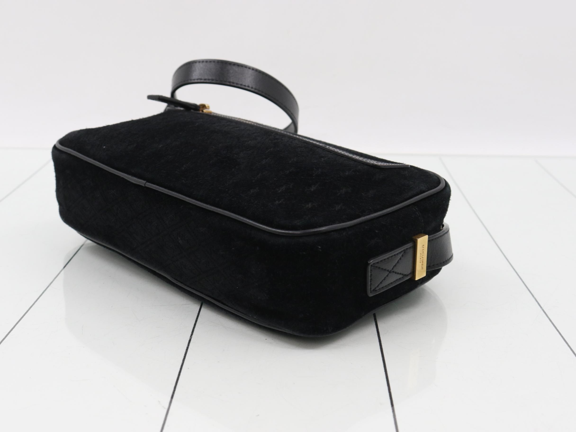 shoulder bag, suede, YSL all-over print. — view 6