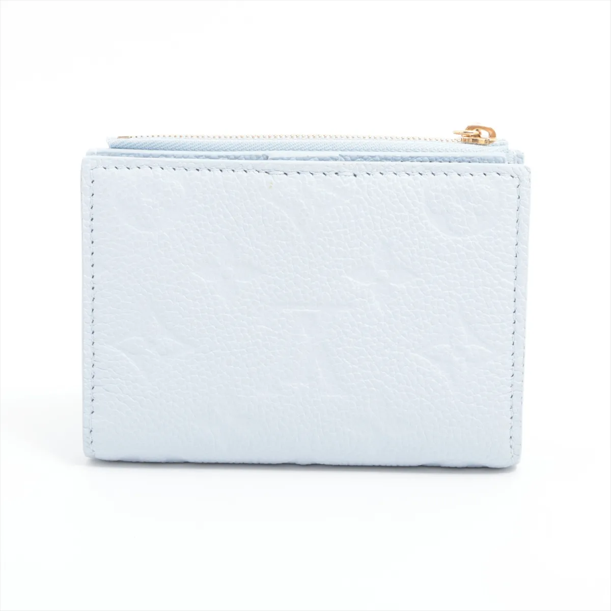 Monogram Empreinte Portefeuille Lisa M14654 Azure Blue Compact Wallet with Initial Stamp RFID Reactive — view 2