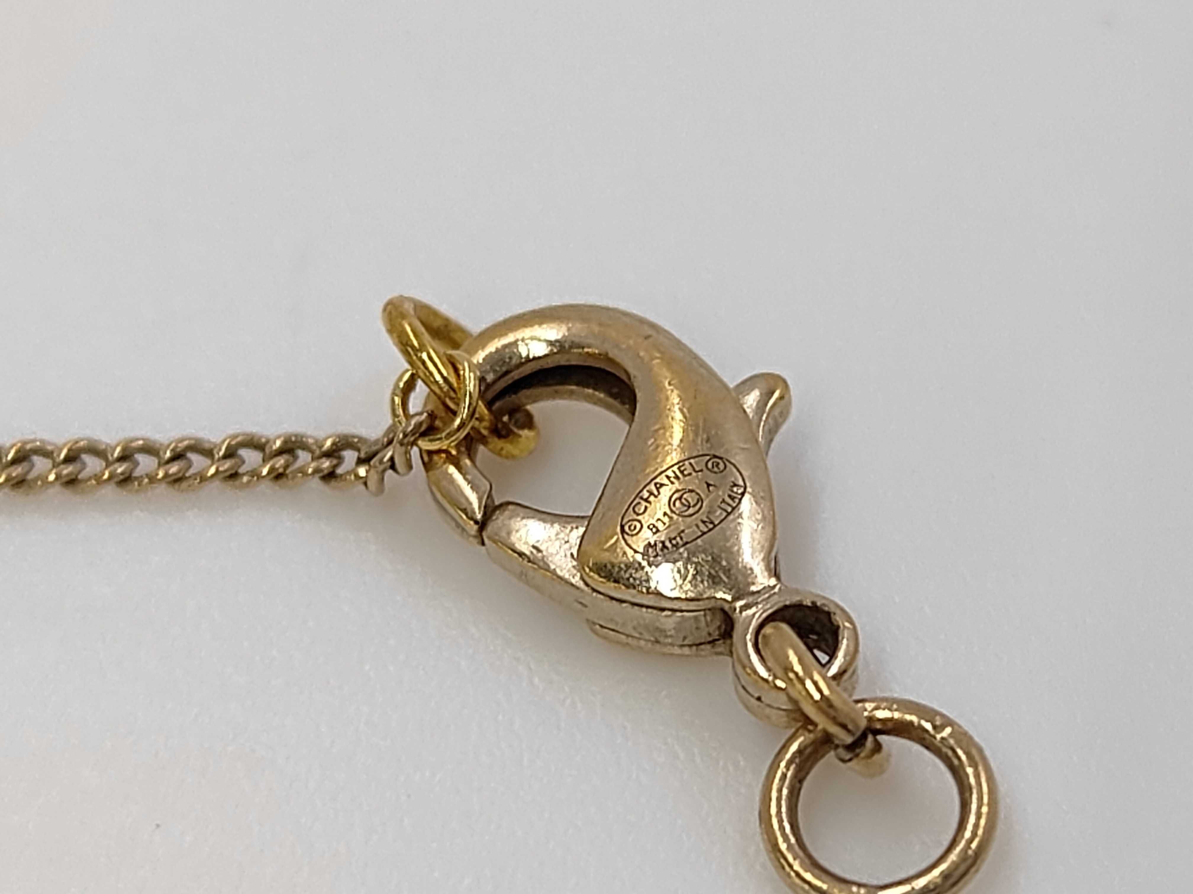 necklace, Coco Mark, rhinestone, gold, B11A necklace — view 5