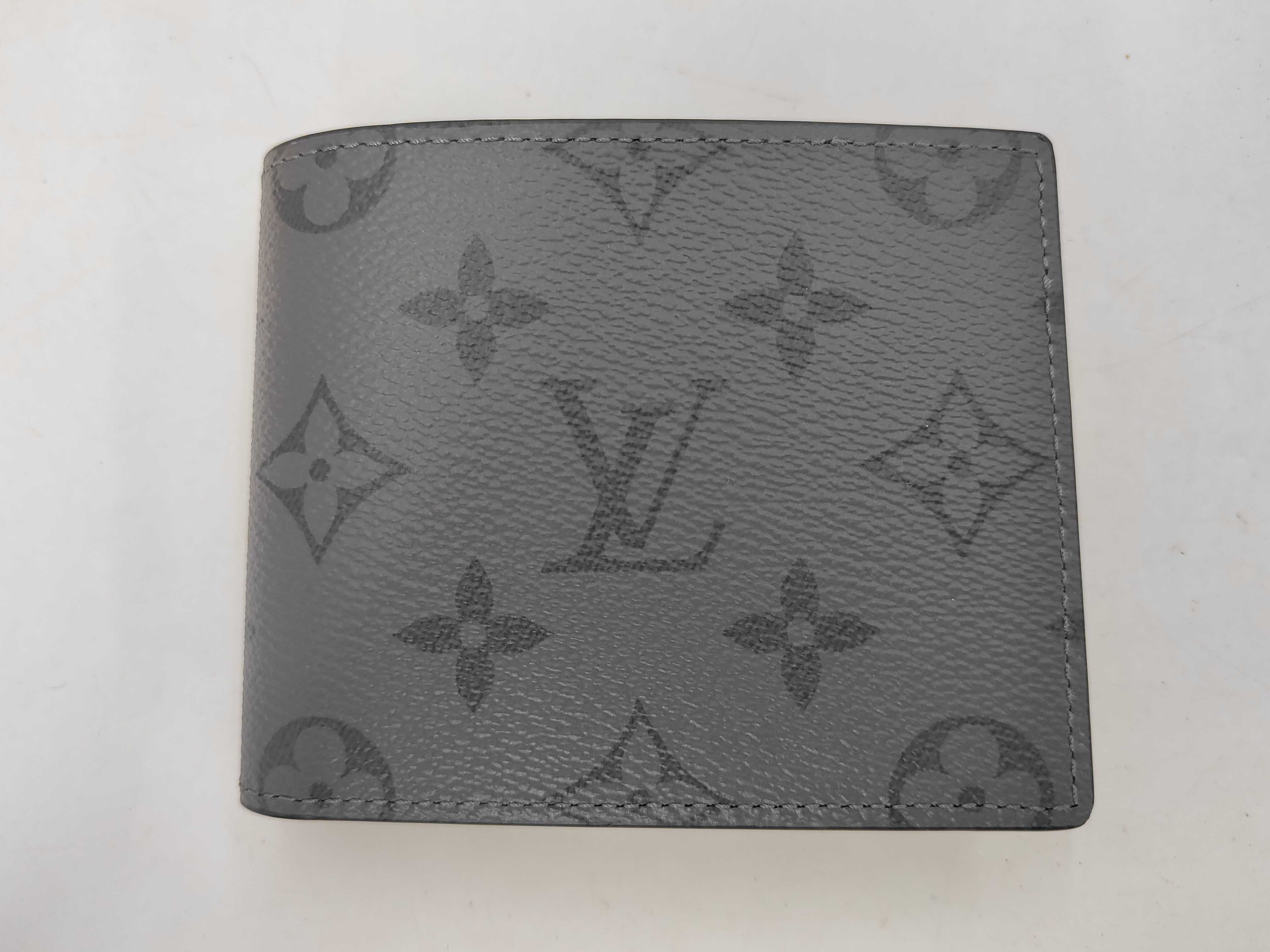 Monogram Louis Vuitton Monogram Bi-fold Wallet Eclipse RFID detected