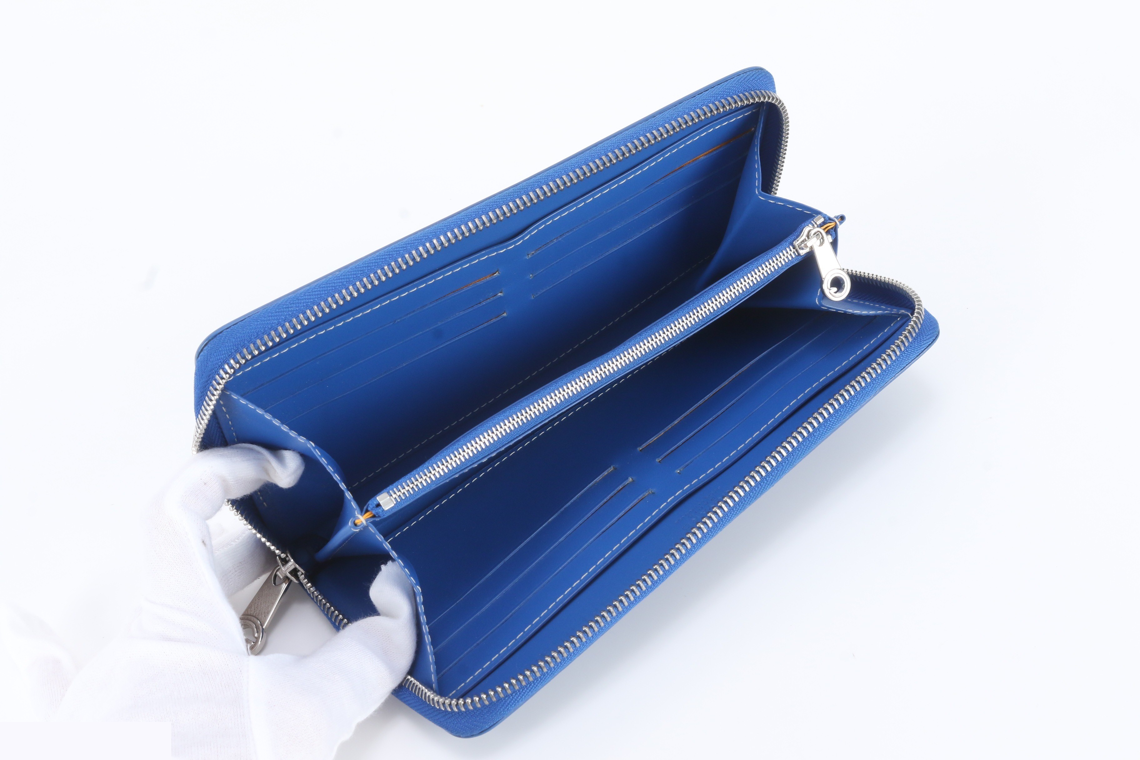 Matignon Zip GM Herringbone Leather Long Wallet — view 6