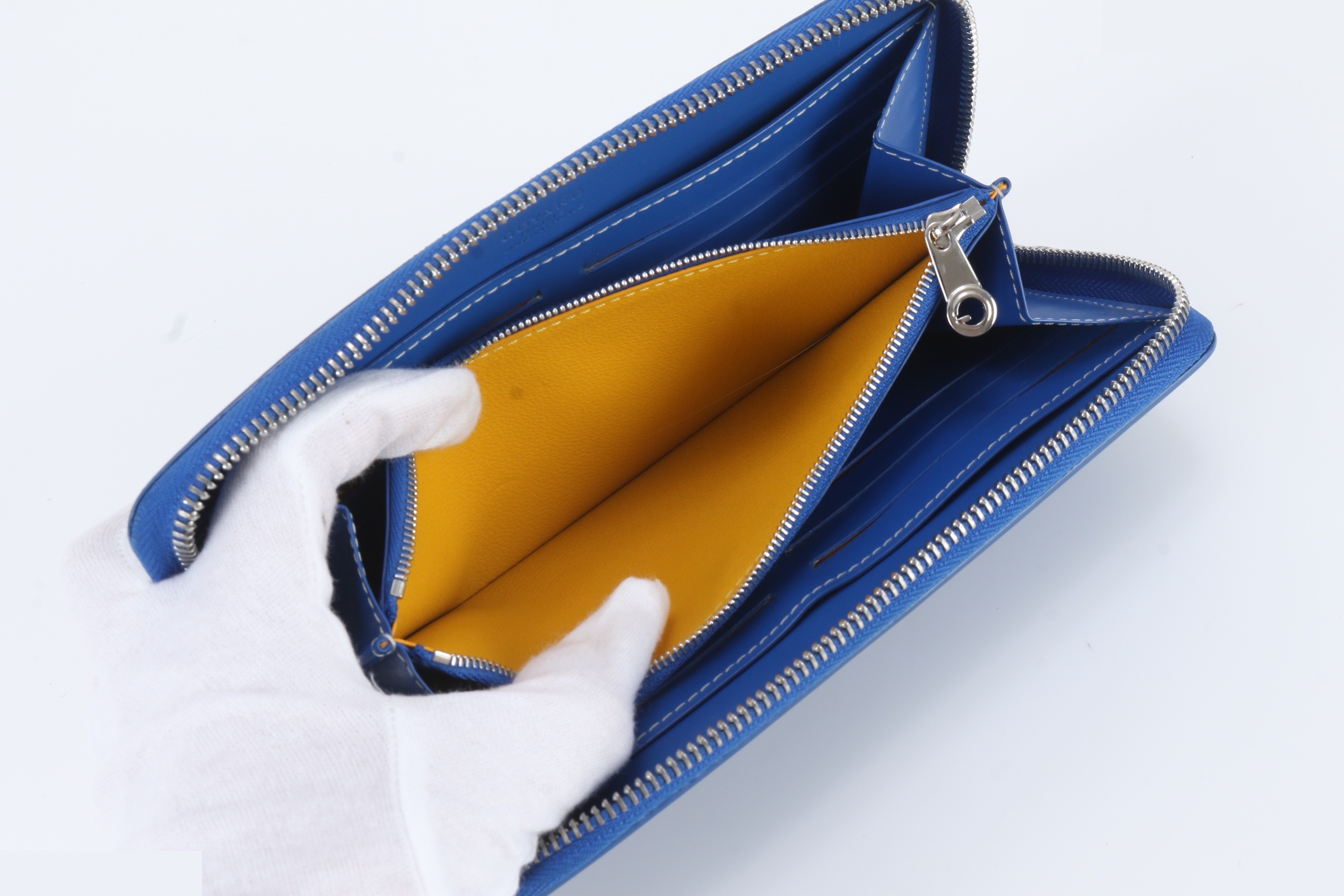 Matignon Zip GM Herringbone Leather Long Wallet — view 7