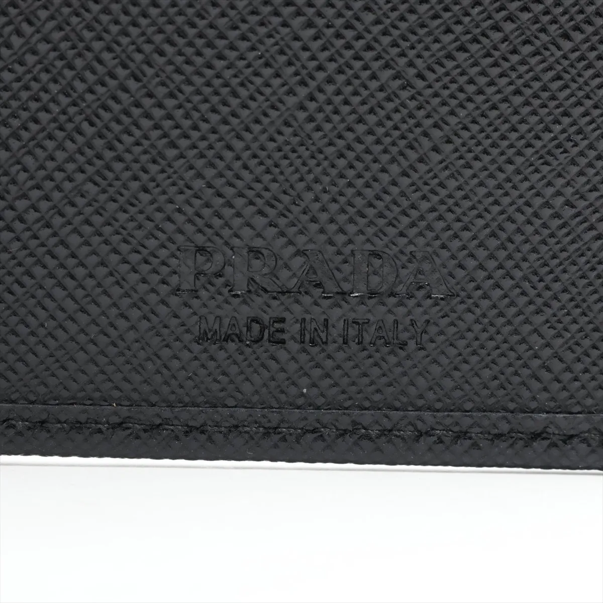 Saffiano Leather Long Wallet, Black — view 9
