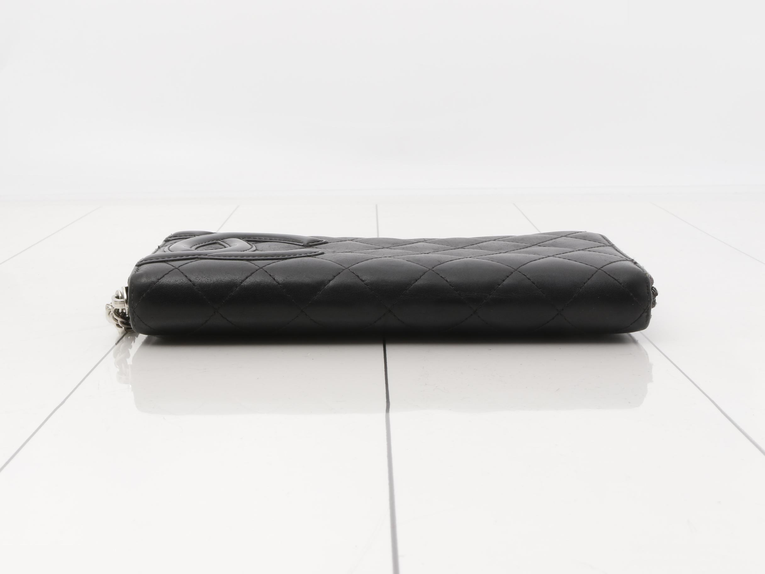 Cambon Line Long Wallet, Noir (Black), Round Zipper — view 3