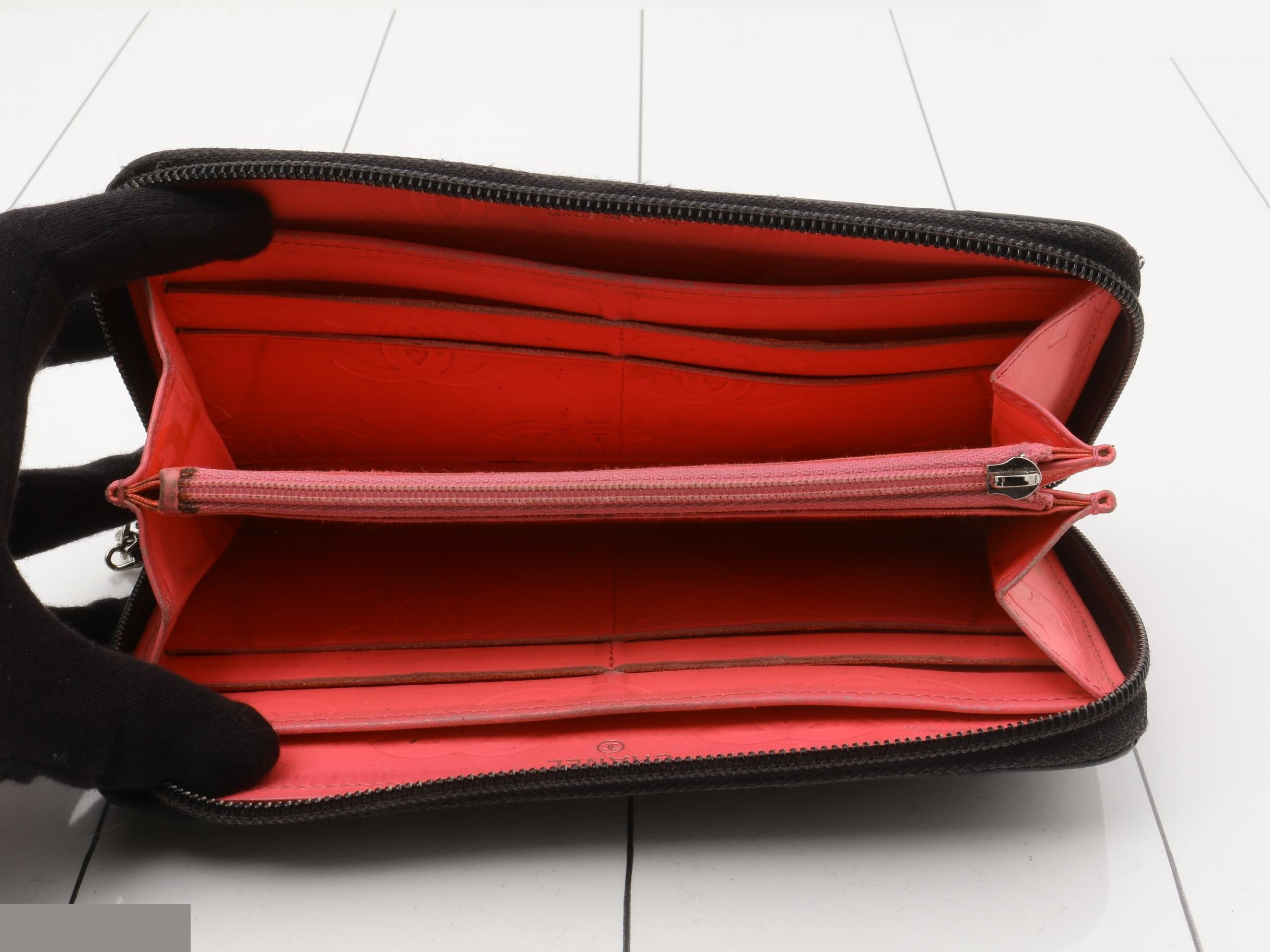 Cambon Line Long Wallet, Noir (Black), Round Zipper — view 4