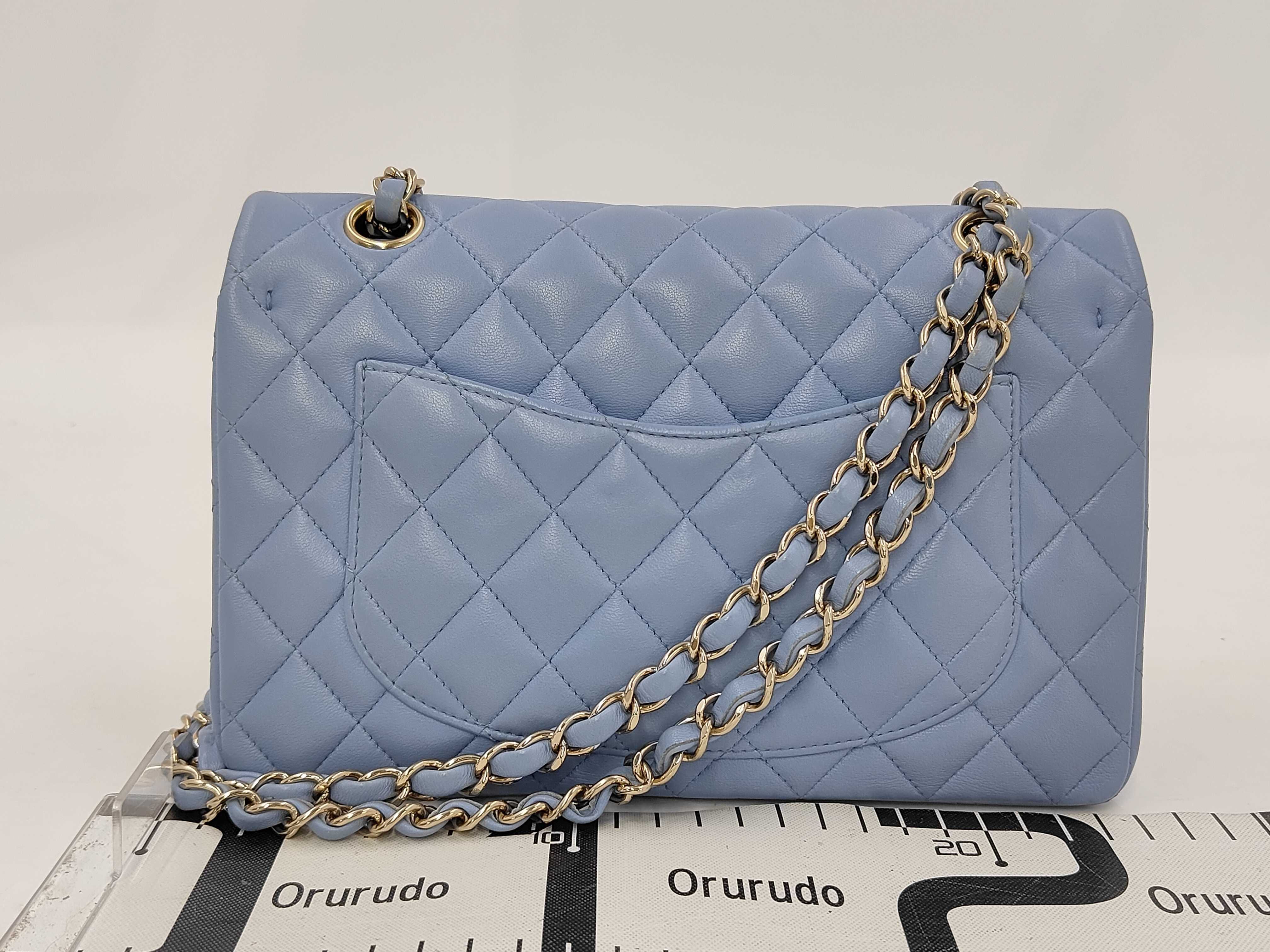 Matelassé 23 Double Flap Double Chain Lambskin Shoulder Bag — view 2