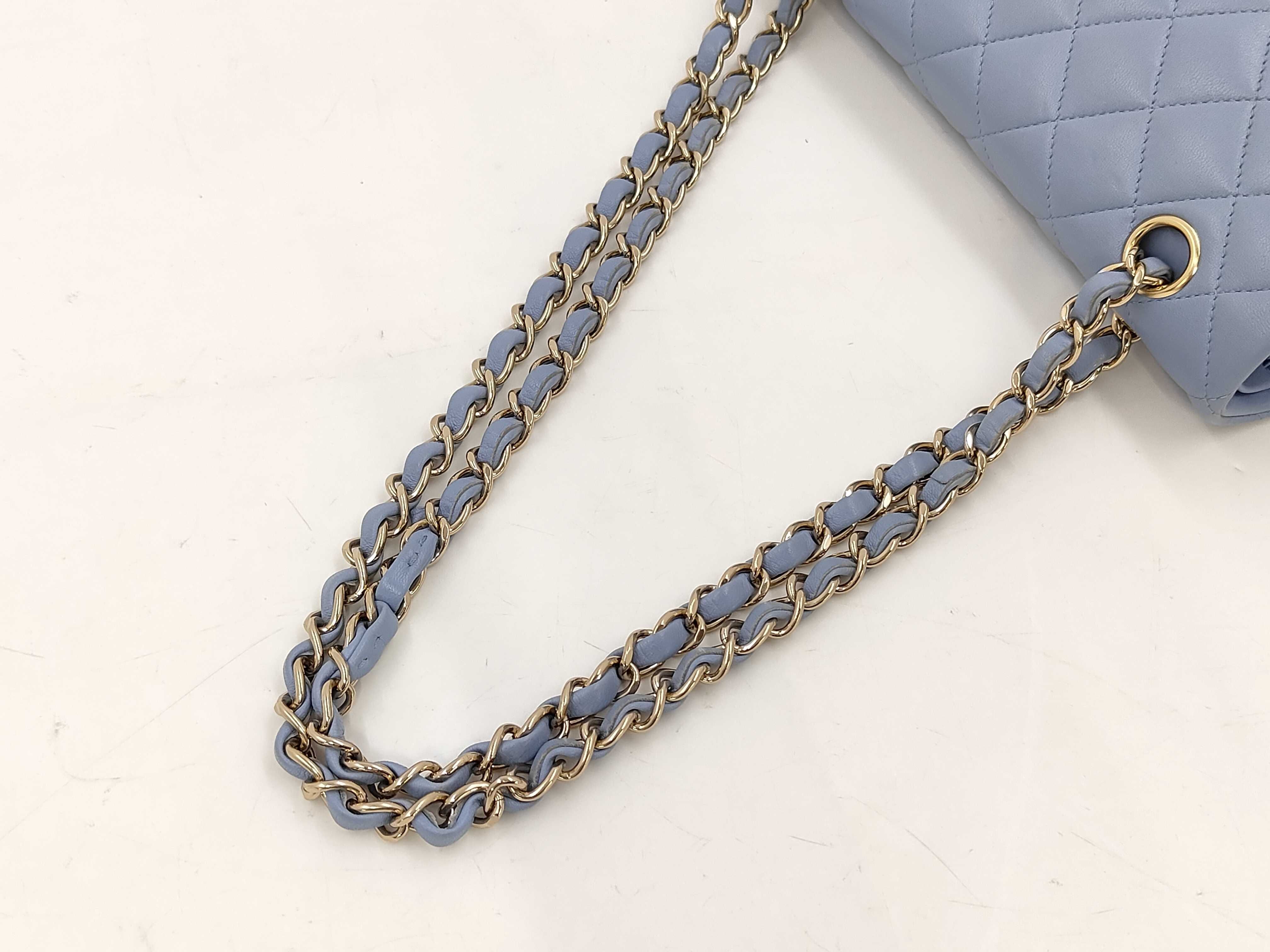 Matelassé 23 Double Flap Double Chain Lambskin Shoulder Bag — view 5