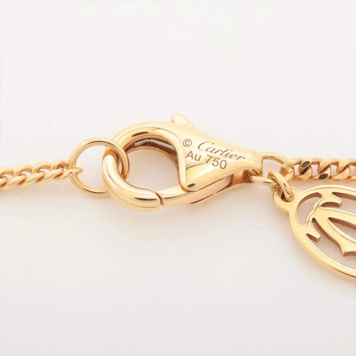 Trinity Cushion Necklace 750 (Yellow Gold x Pink Gold x White Gold) 10.7g 952ANW — view 4
