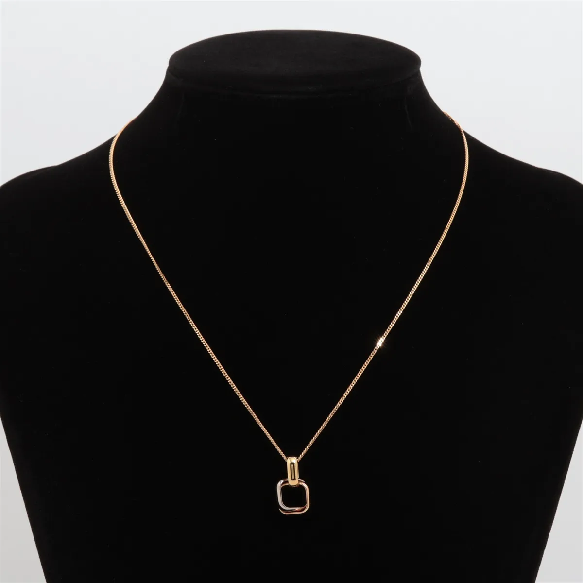 Trinity Cushion Necklace 750 (Yellow Gold x Pink Gold x White Gold) 10.7g 952ANW — view 5