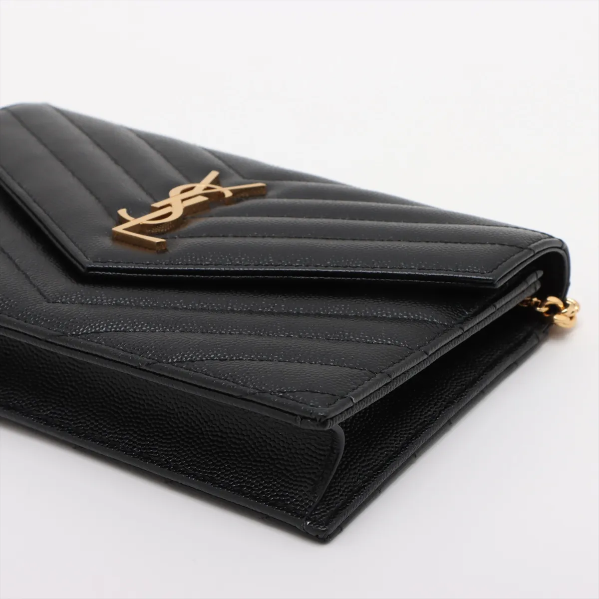 Cassandra Leather Chain Wallet Black 742920 — view 3