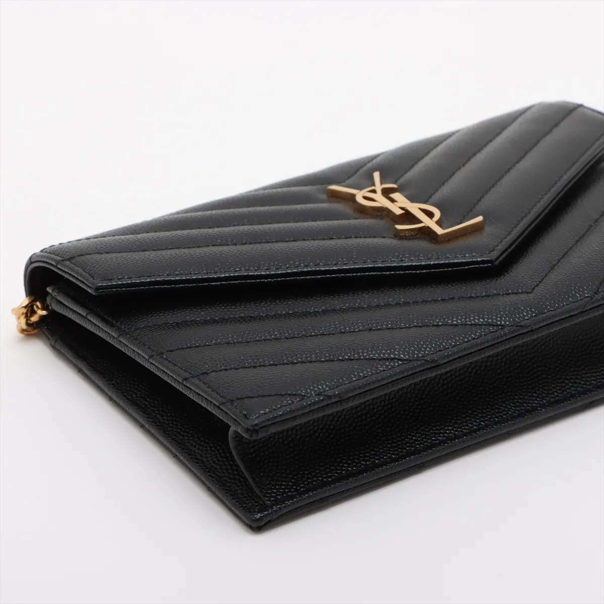 Cassandra Leather Chain Wallet Black 742920 — view 4