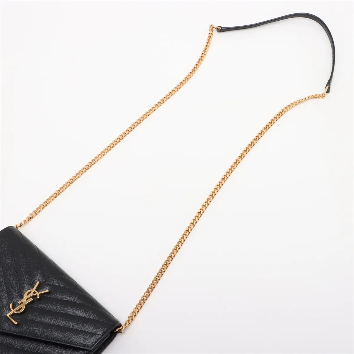 Cassandra Leather Chain Wallet Black 742920 — view 5
