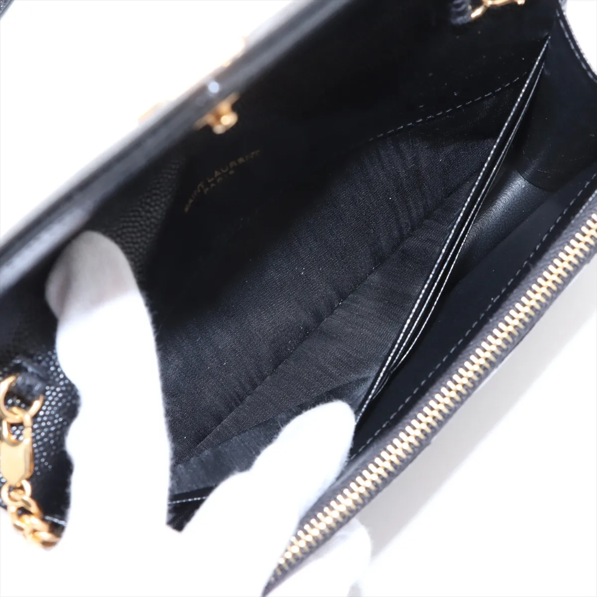 Cassandra Leather Chain Wallet Black 742920 — view 7