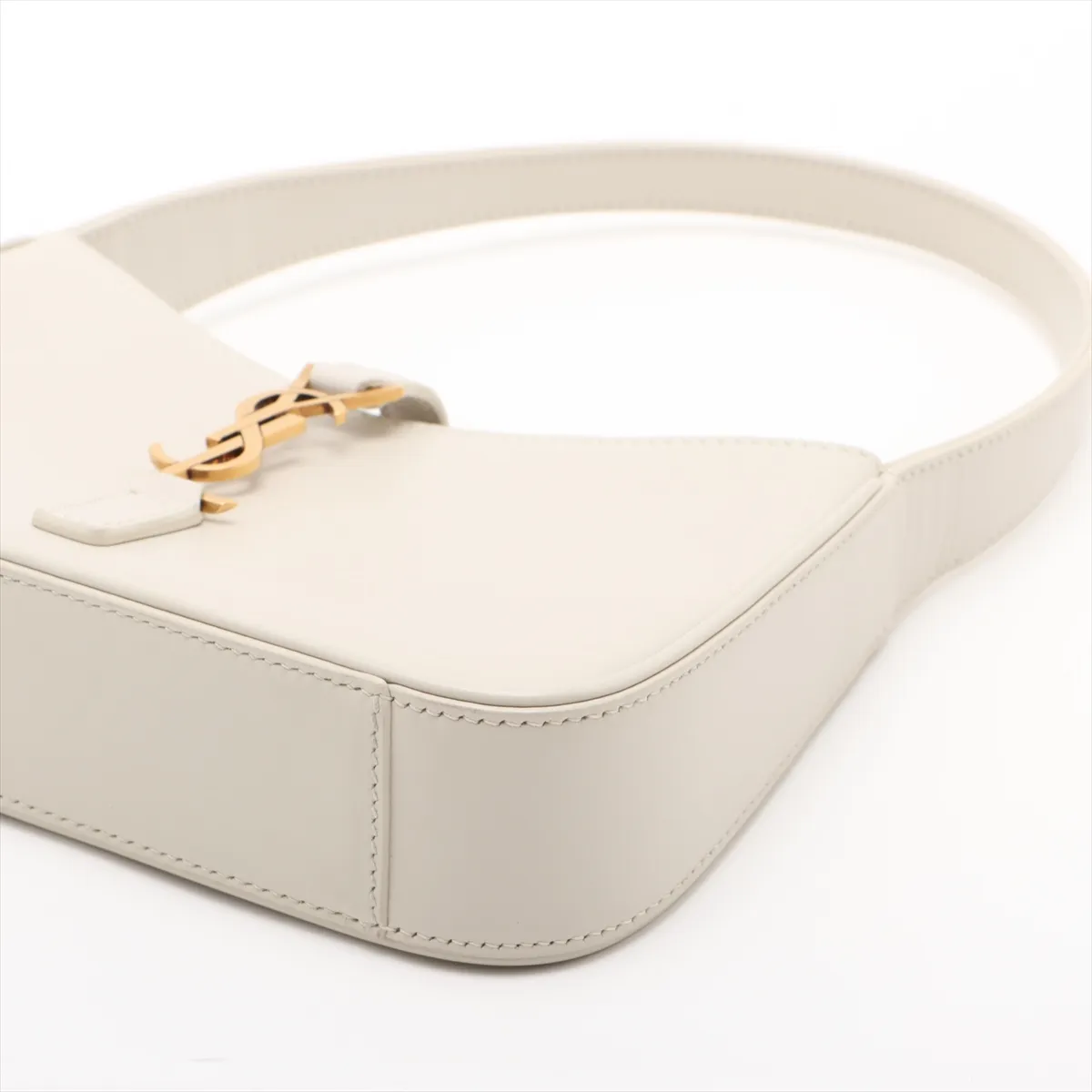 Mini Hobo Leather Shoulder Bag Beige 710318 — view 3