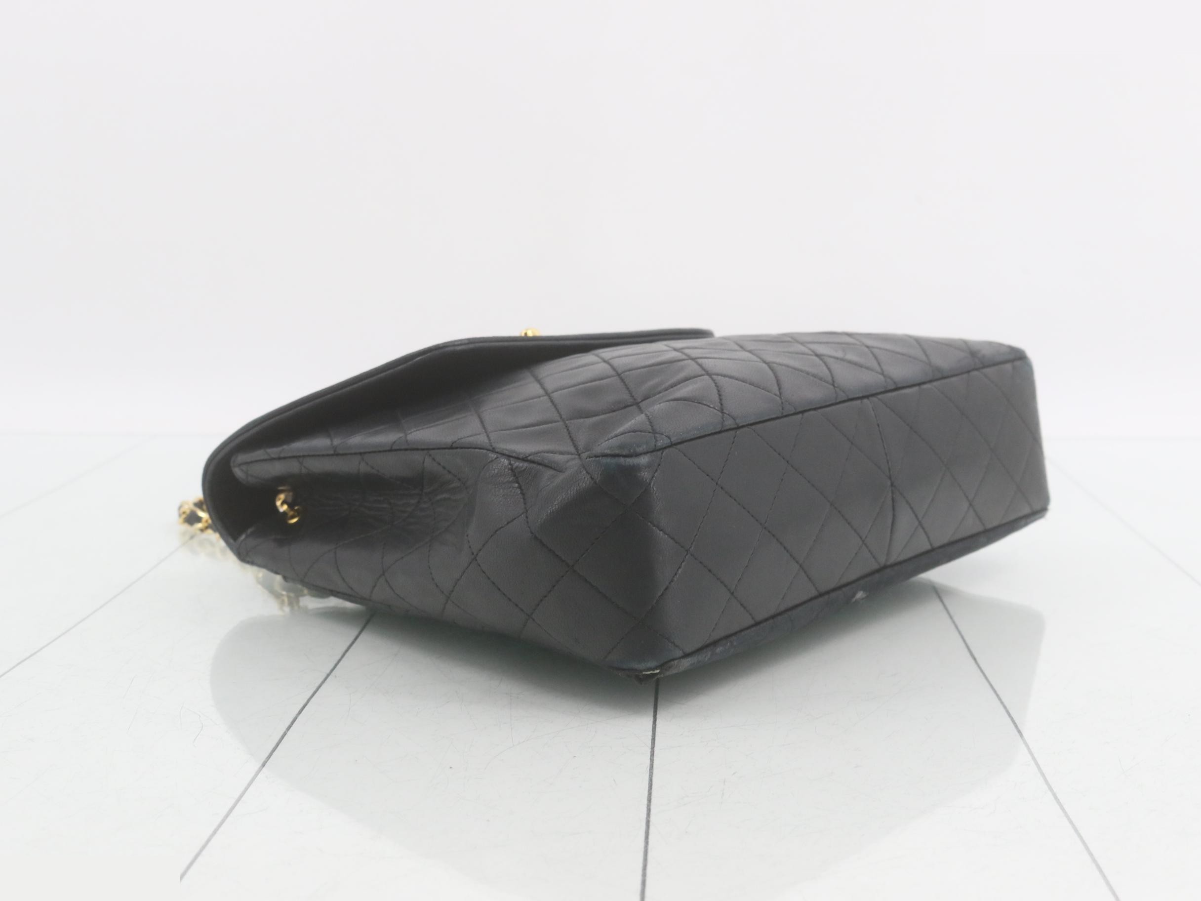 Lambskin Trapezoid Matelassé Chain Shoulder Bag — view 5