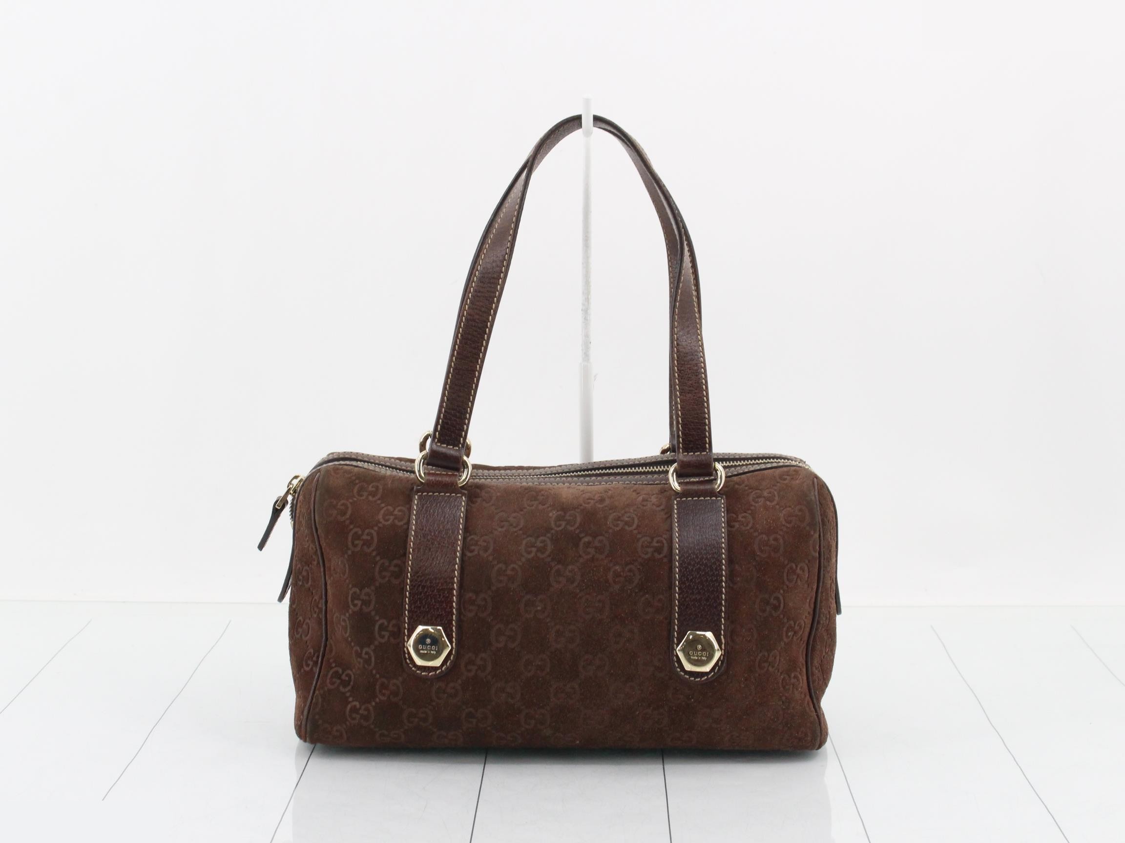Suede Mini Boston Bag