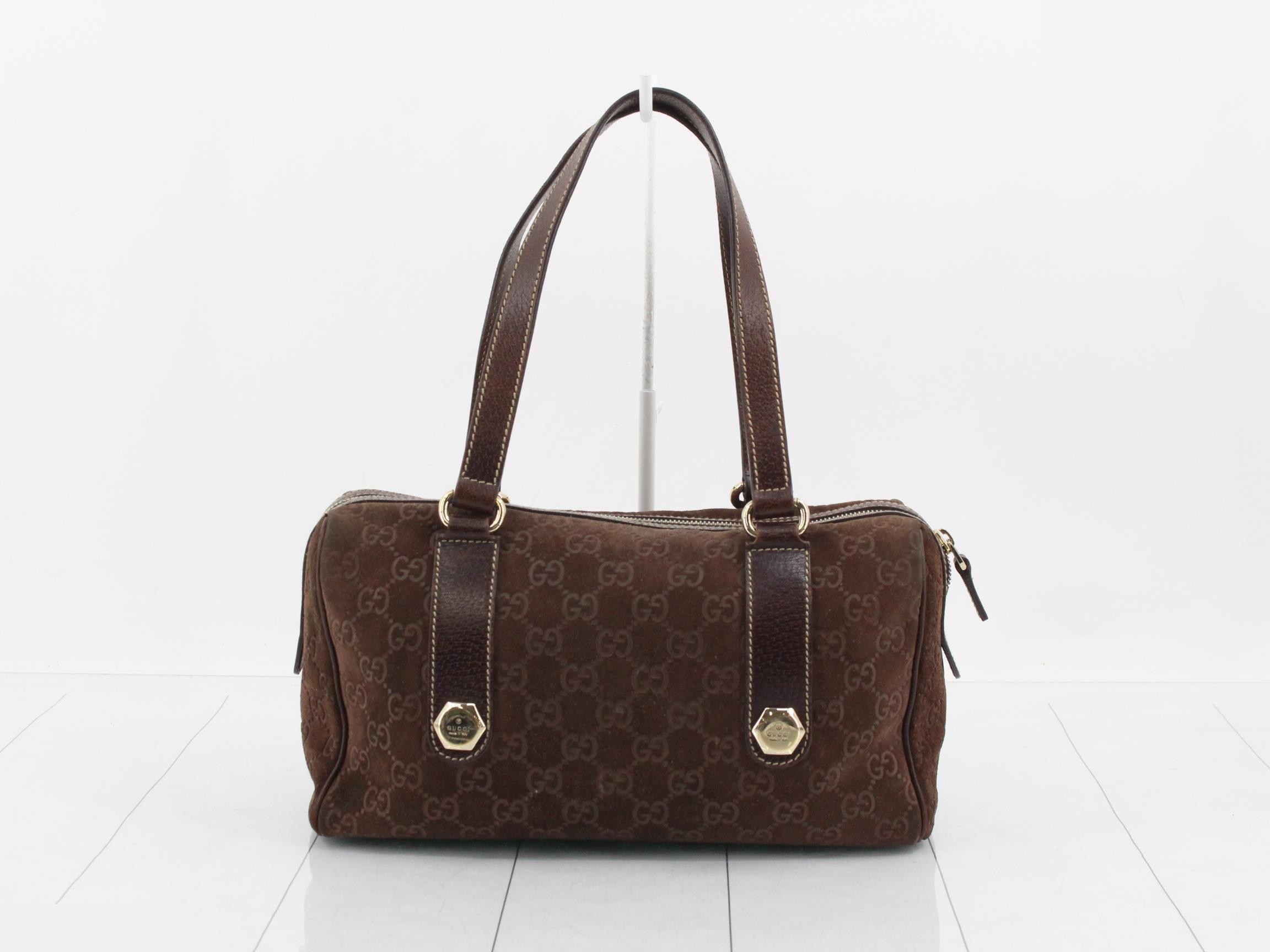 Suede Mini Boston Bag — view 2