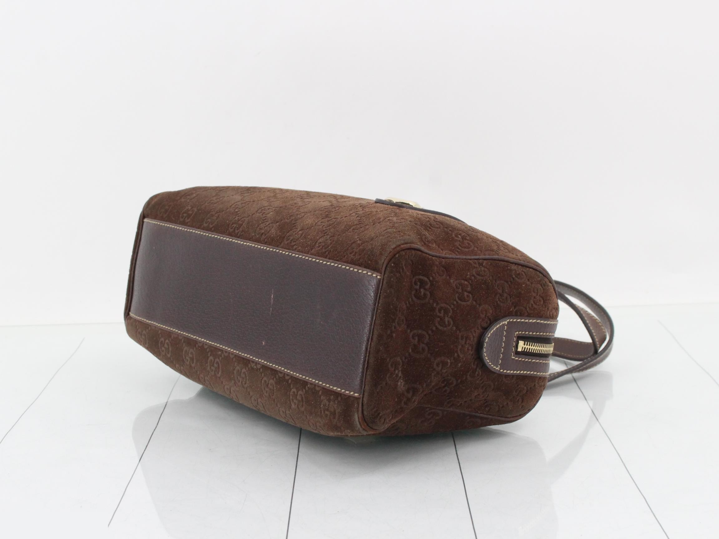 Suede Mini Boston Bag — view 6