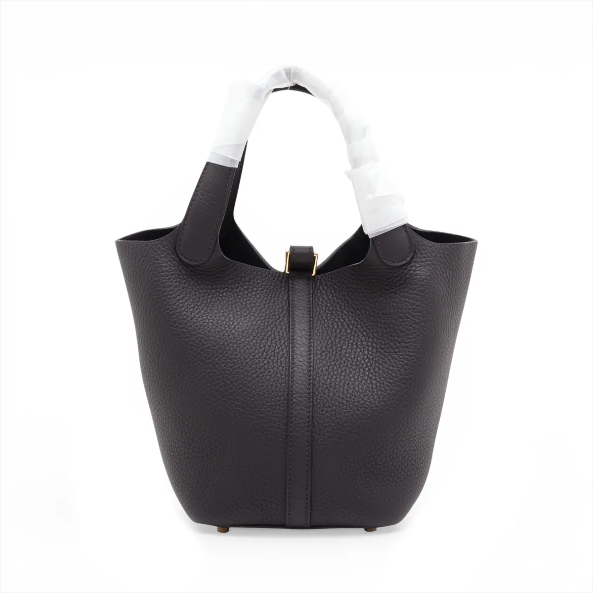 Picotin Lock 18 PM, Taurillon Clemence leather, Dark Bronze, Gold hardware, W: 2024 — view 2