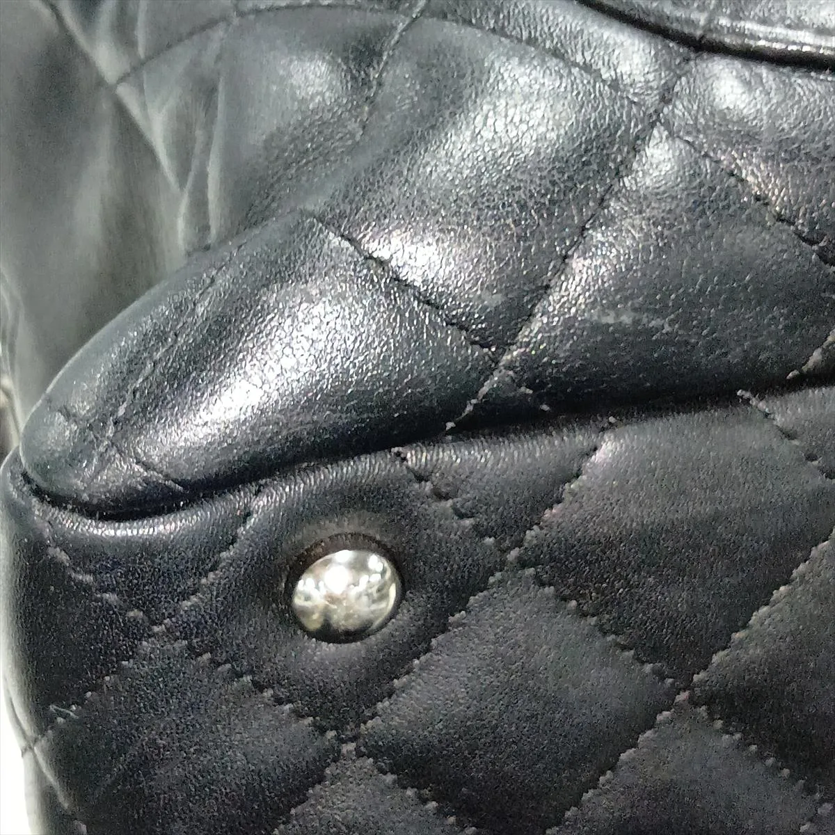 Cambon Line Lambskin Shoulder Bag, Black with Silver Hardware, 9056062, Series 9 — view 14