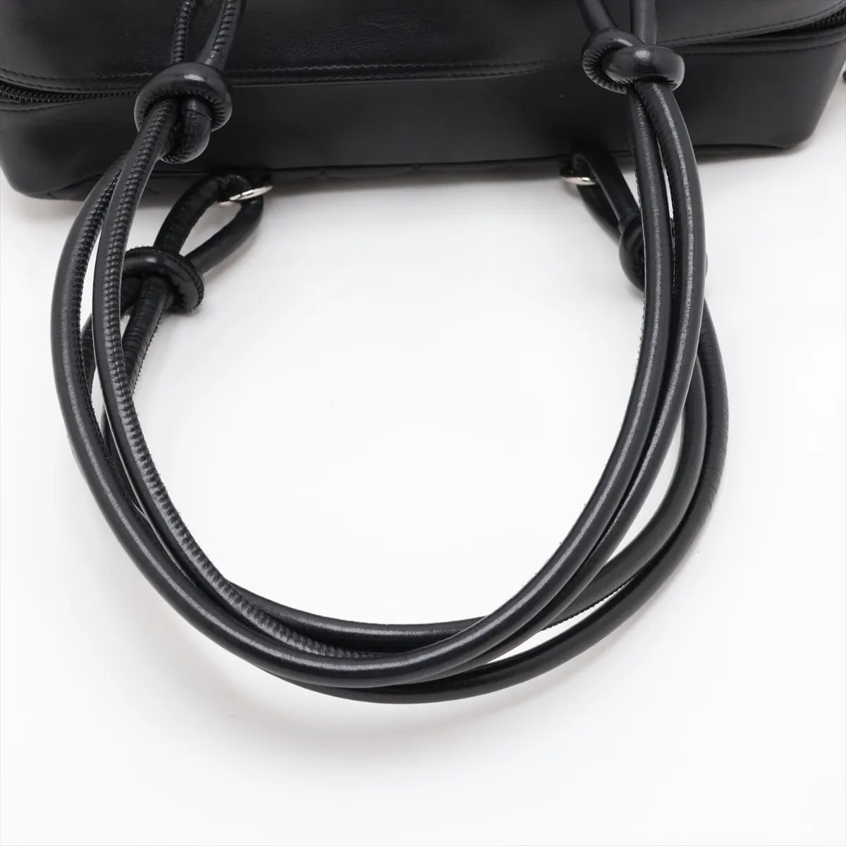 Cambon Line Lambskin Shoulder Bag, Black with Silver Hardware, 9056062, Series 9 — view 5