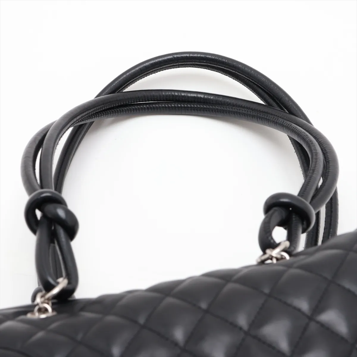 Cambon Line Lambskin Shoulder Bag, Black with Silver Hardware, 9056062, Series 9 — view 6