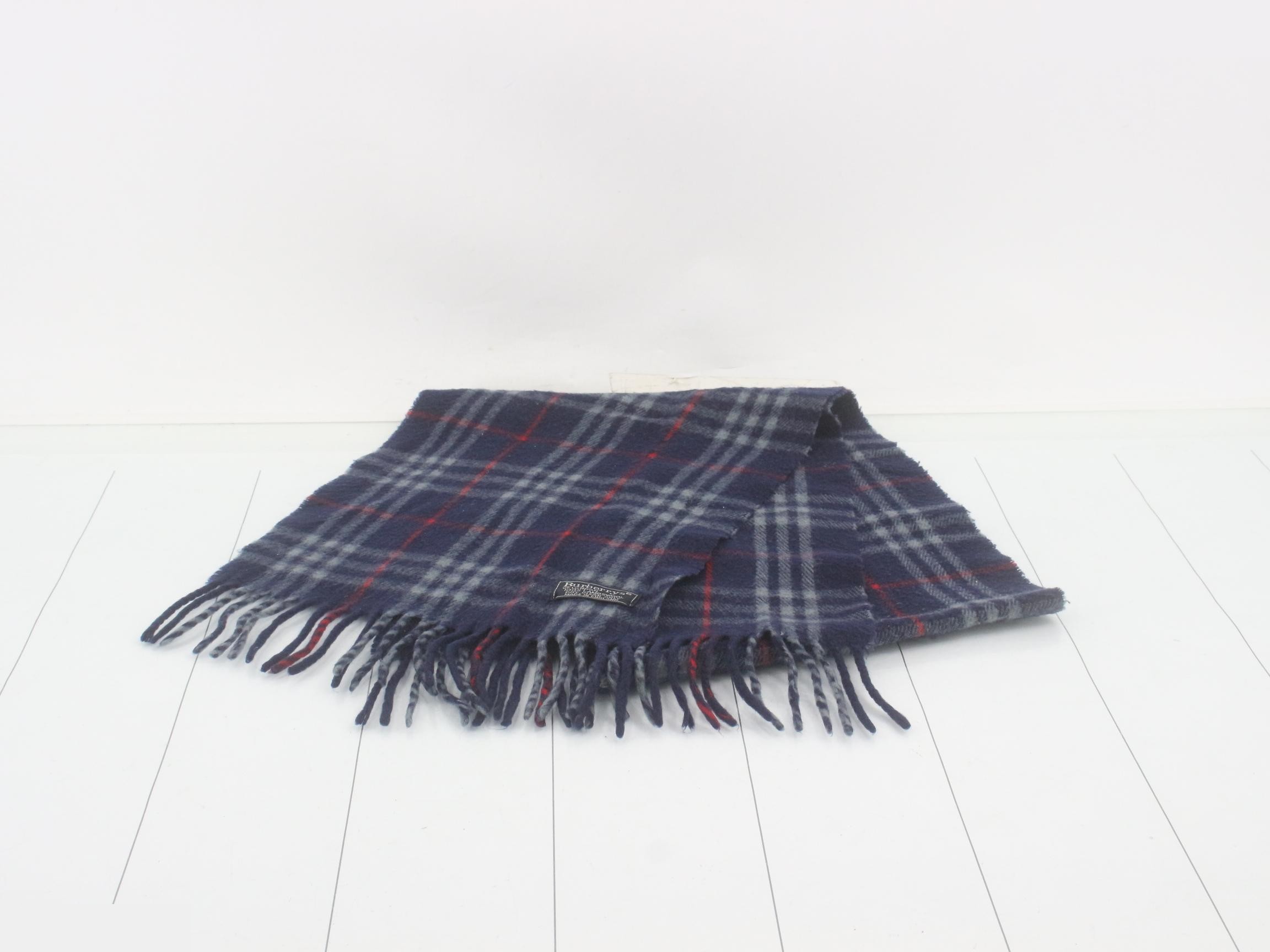 Scarf, Nova Check pattern, navy — view 2