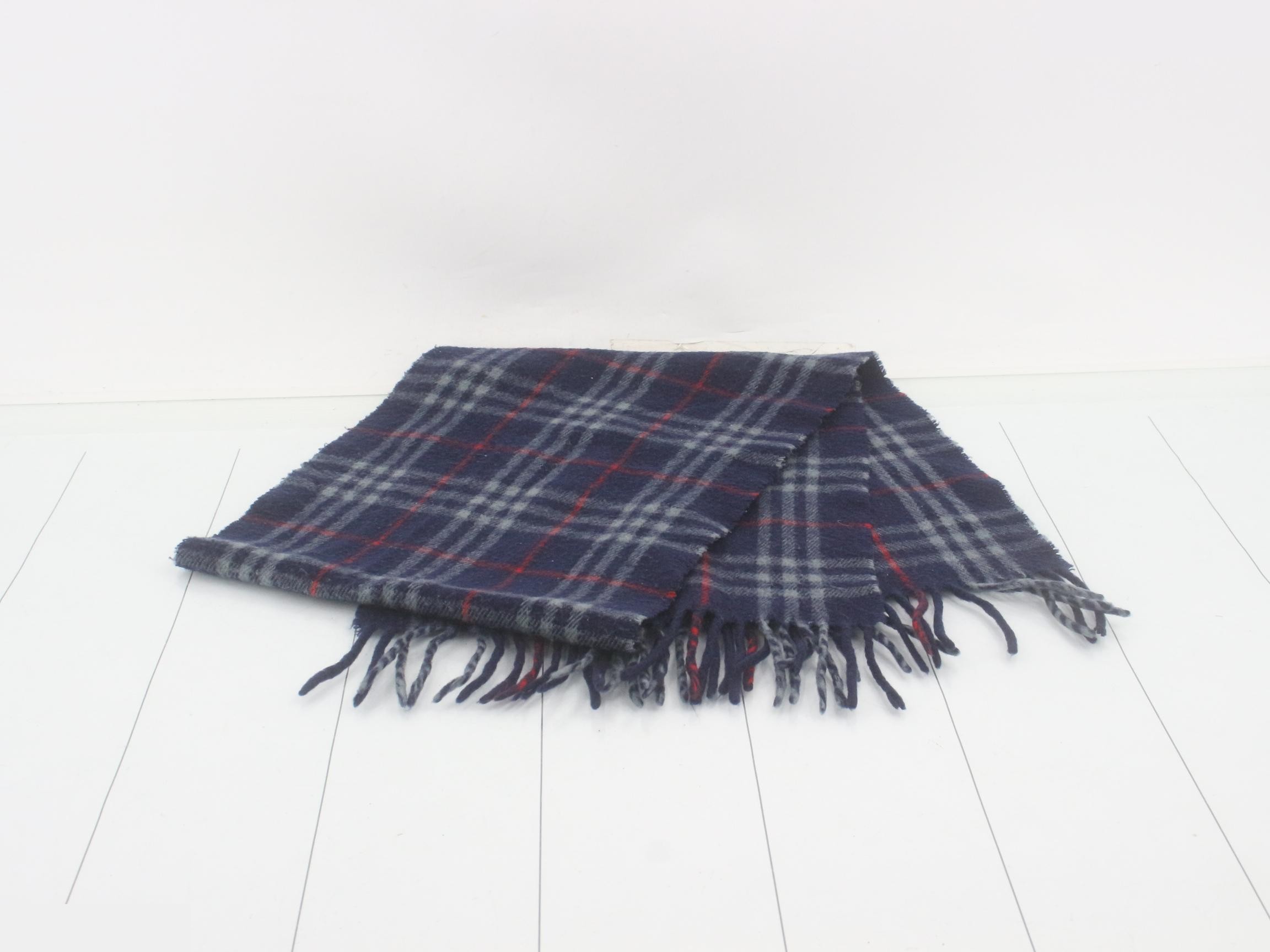 Scarf, Nova Check pattern, navy — view 3