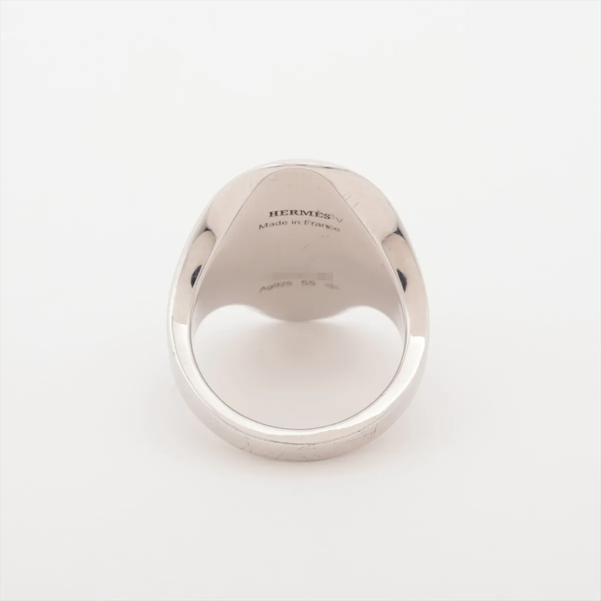 Chaine d'Ancre 2017 Ring, Size 55, 925 Sterling Silver x Onyx, 13.9g, Silver, 17C081796. — view 2